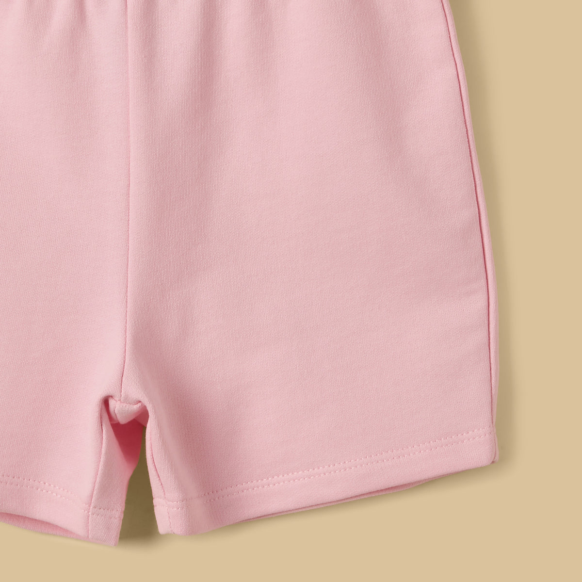 Slogan Print Cotton Top and Shorts Set