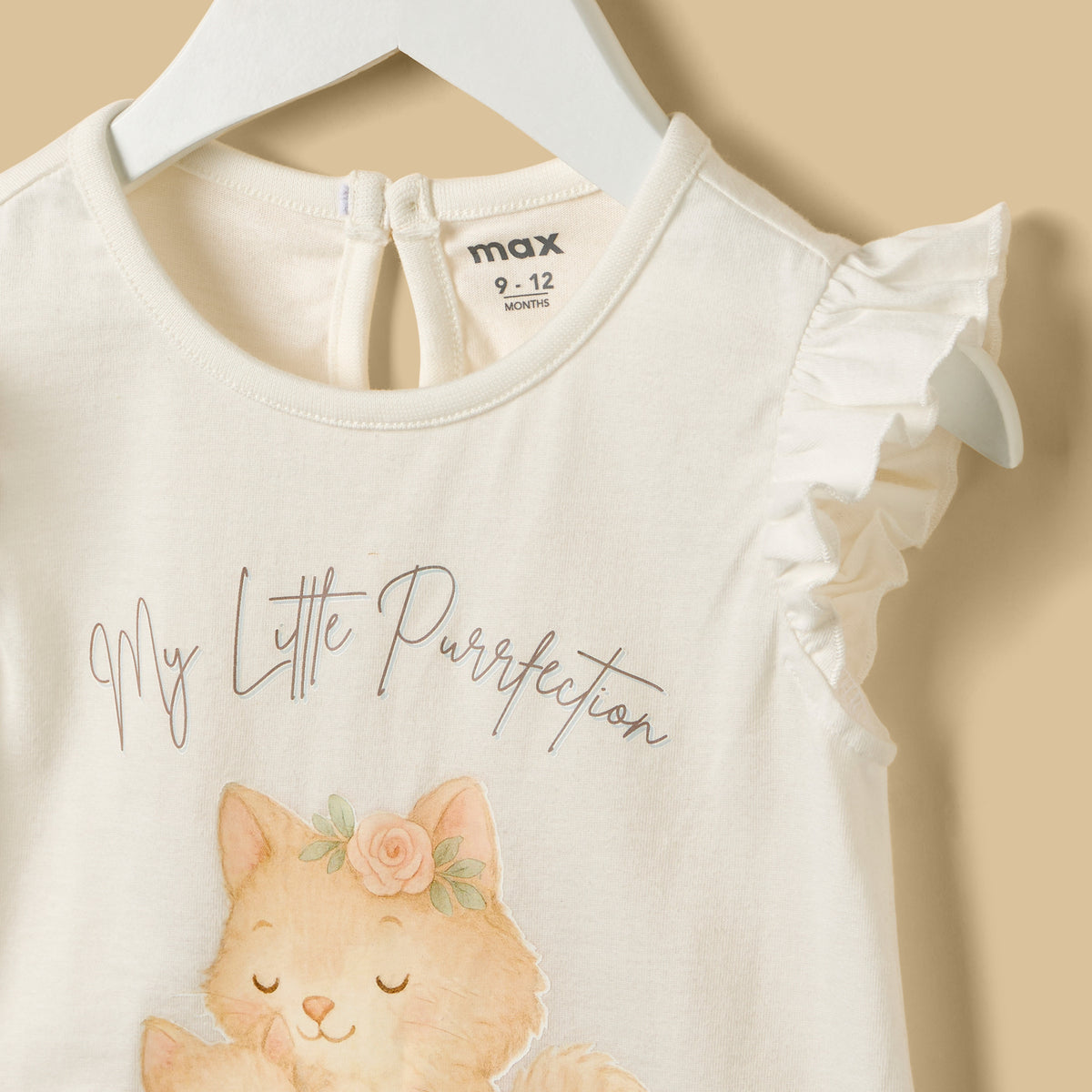 Cat Print Cotton Top and Shorts Set
