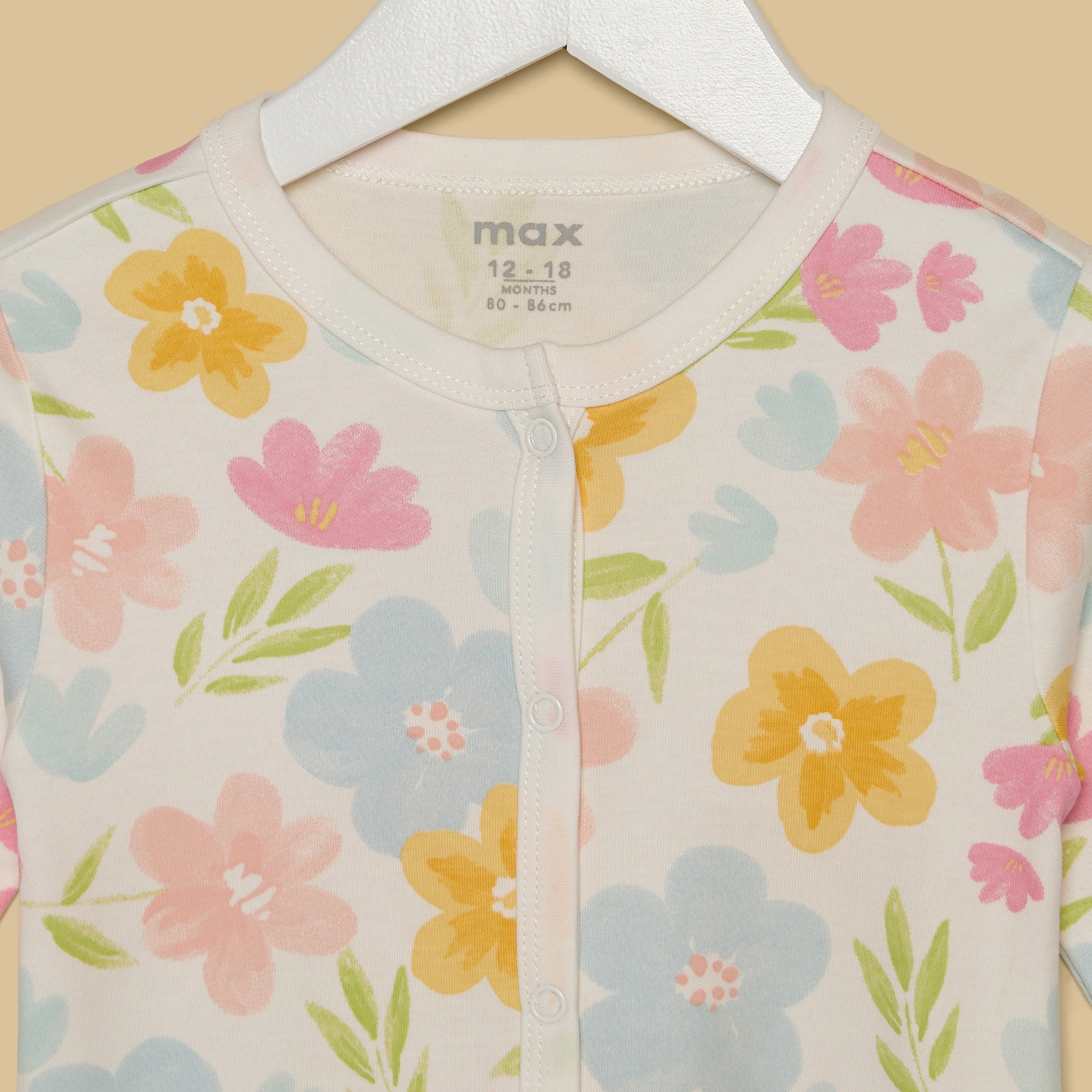 Pack of 2 - Floral Print Sleepsuit