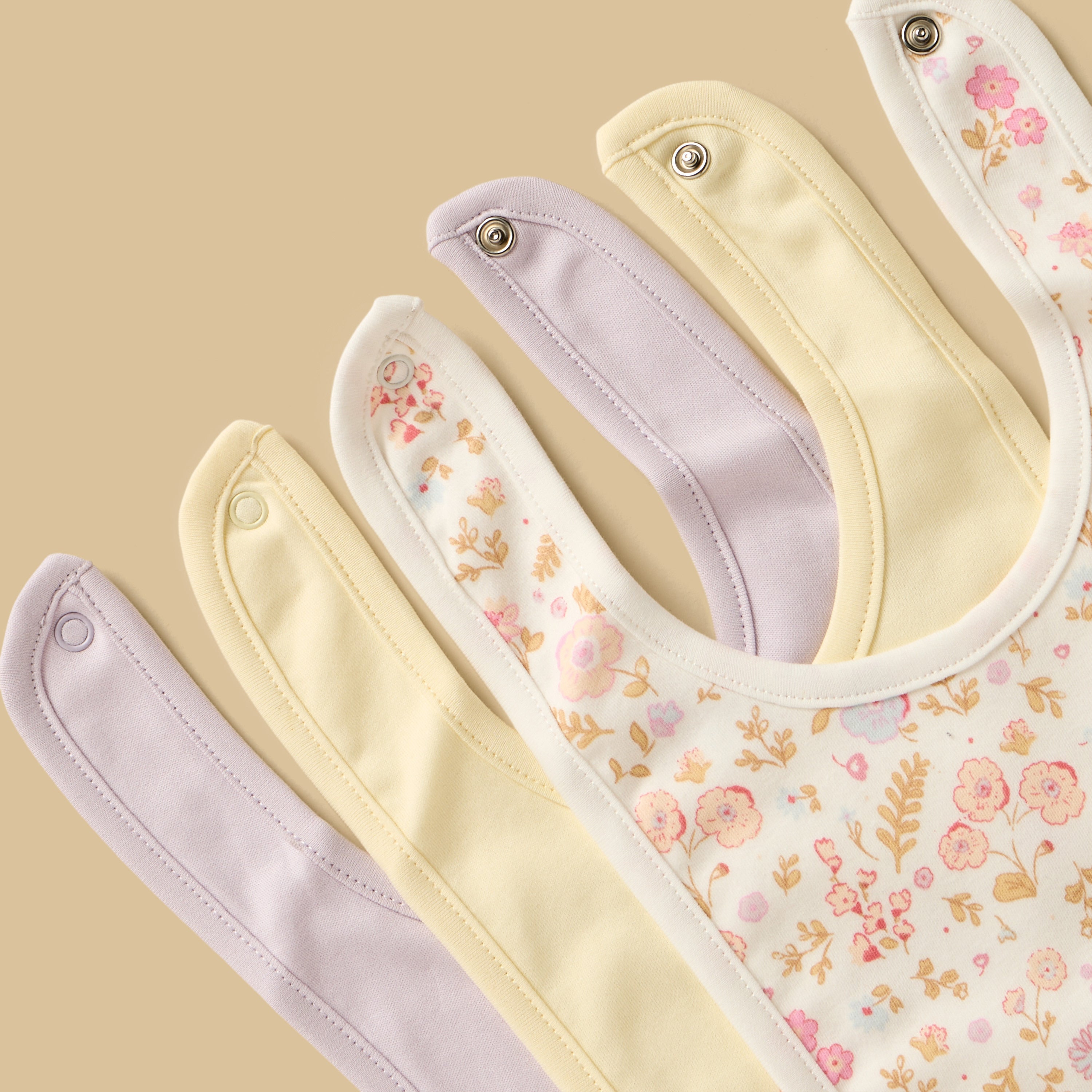 Pack of 3 - Floral Print Cotton Bib