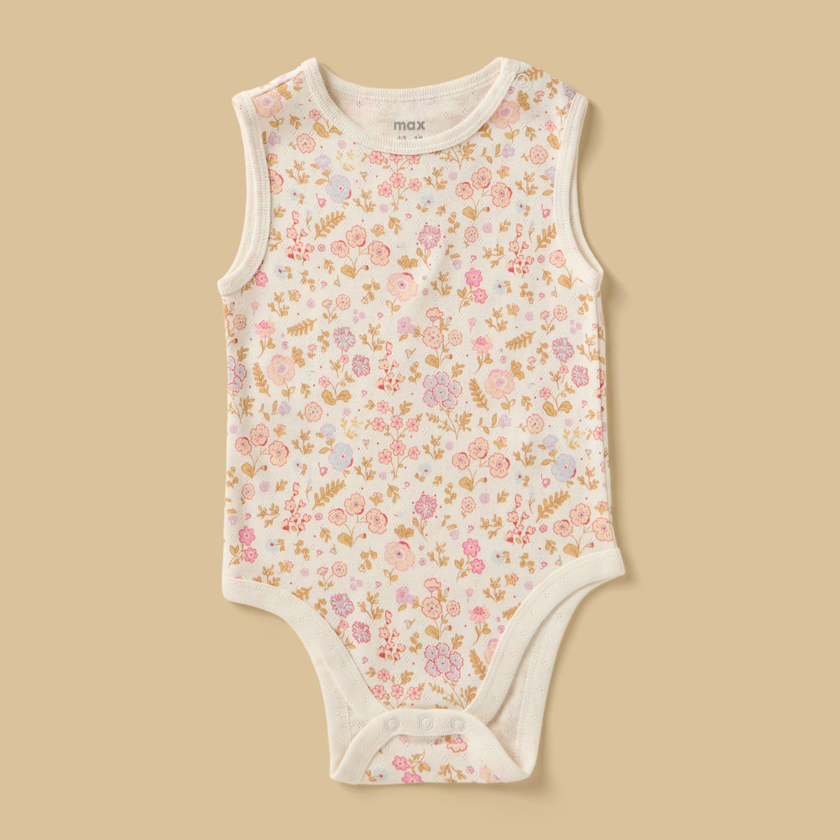 Pack of 3 - Floral Print Sleeveless Bodysuit