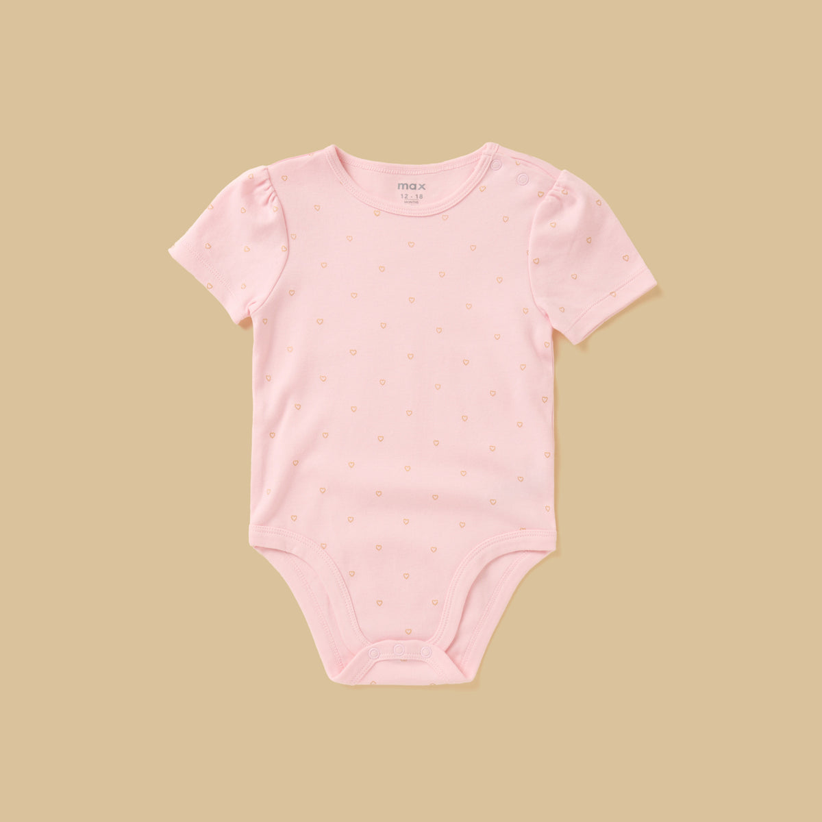 Pack of 3 - Heart Print Sleeveless Bodysuit