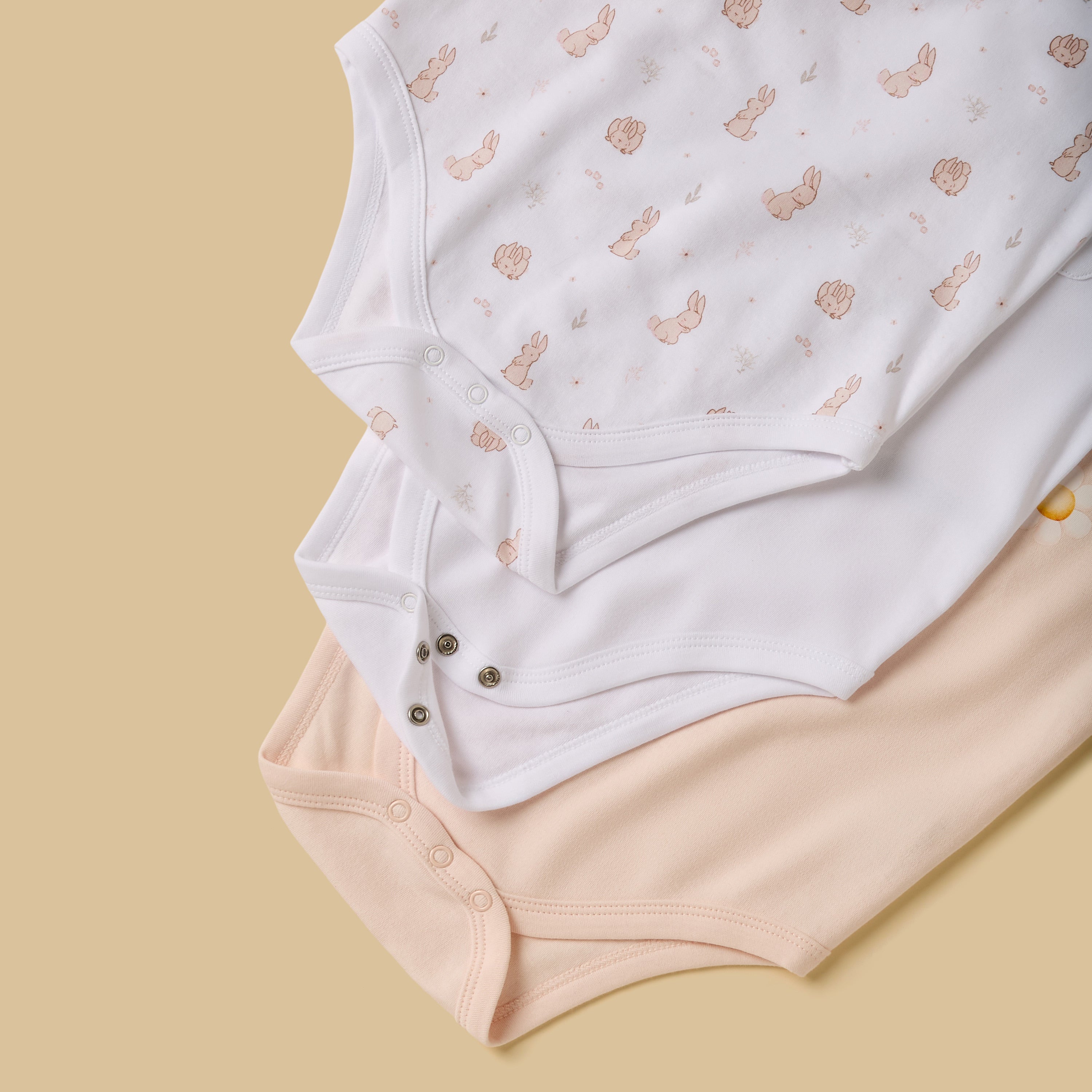 Pack of 3 - Assorted Sleeveless Bodysuit