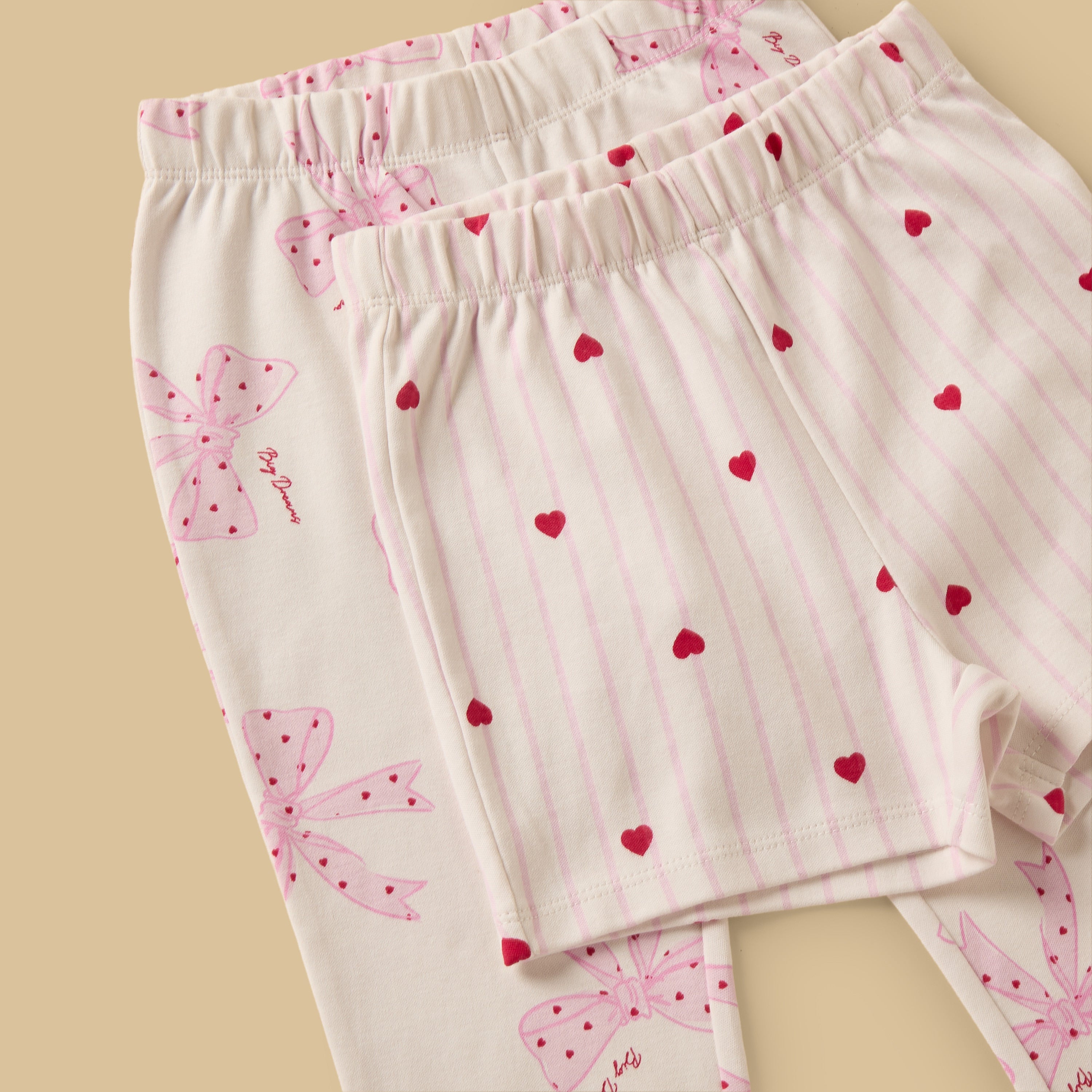 Pack of 2 - Bow Print Cotton Pyjama Set