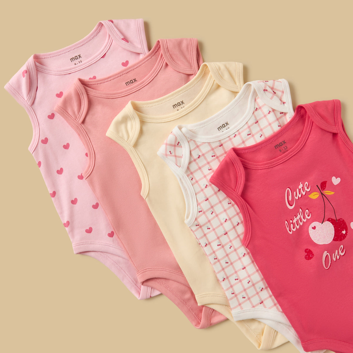 Pack of 5 - Assorted Cotton Bodysuit