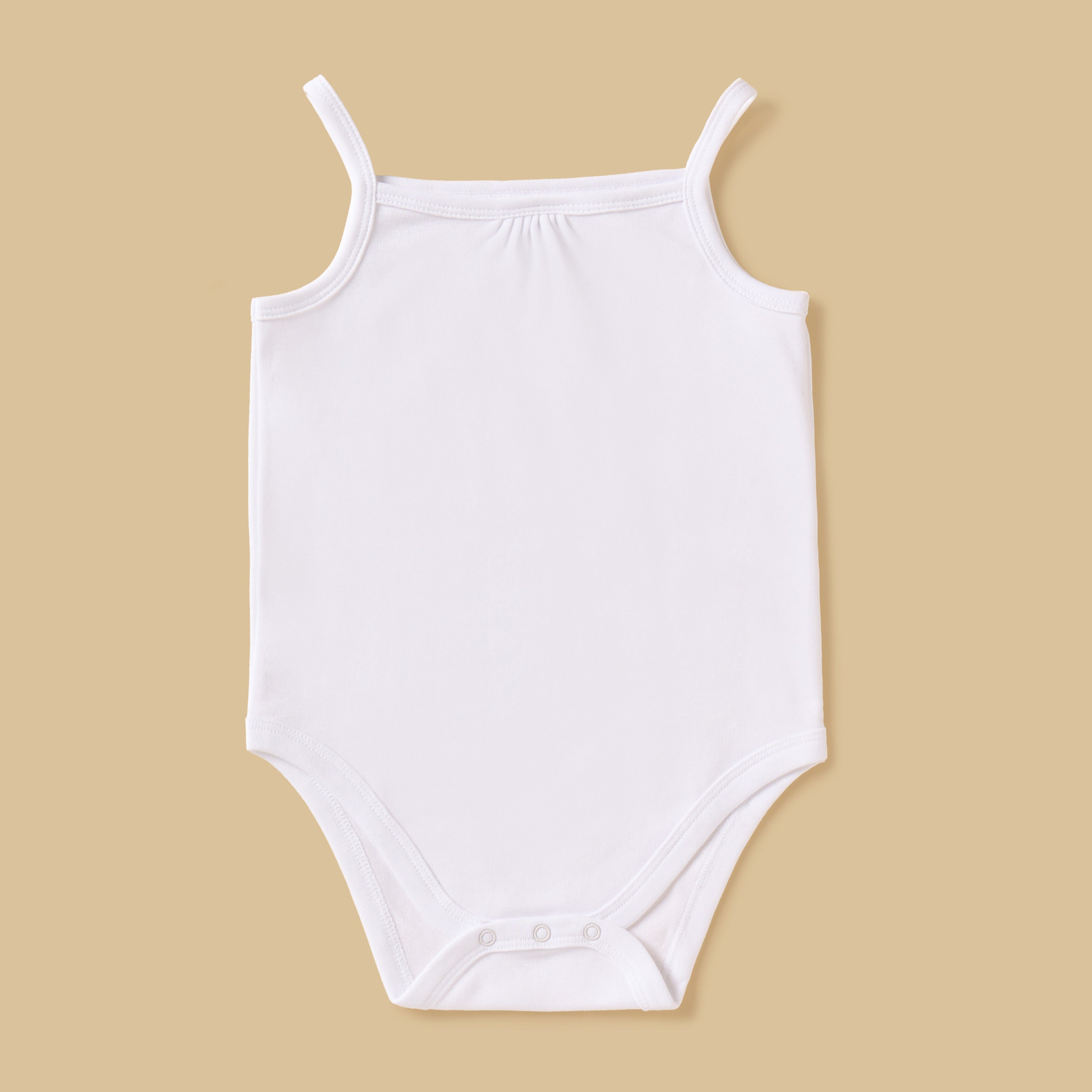 Pack of 5 - Strappy Bodysuit with Button Closure