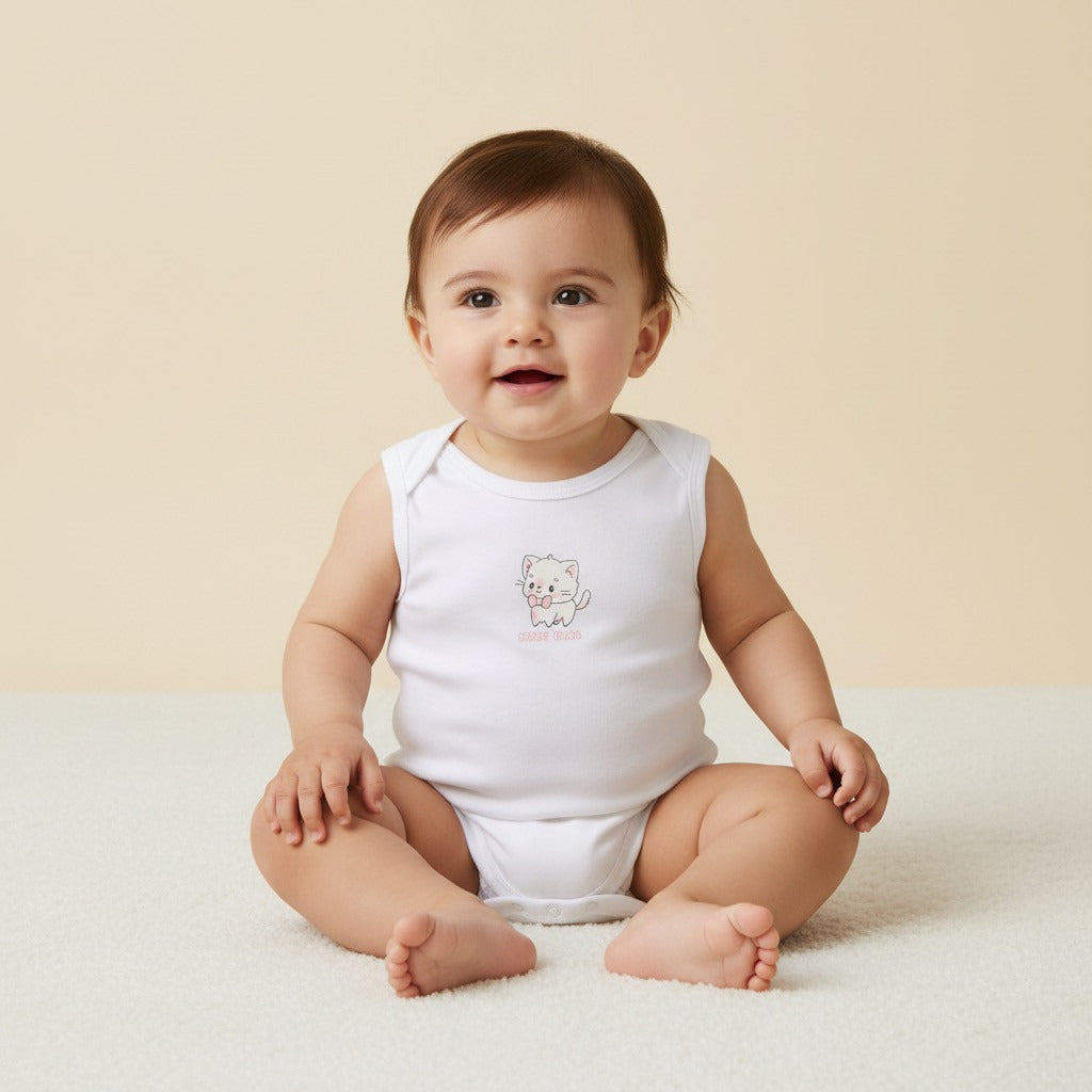 Pack of 5 - Cat Print Cotton Bodysuit