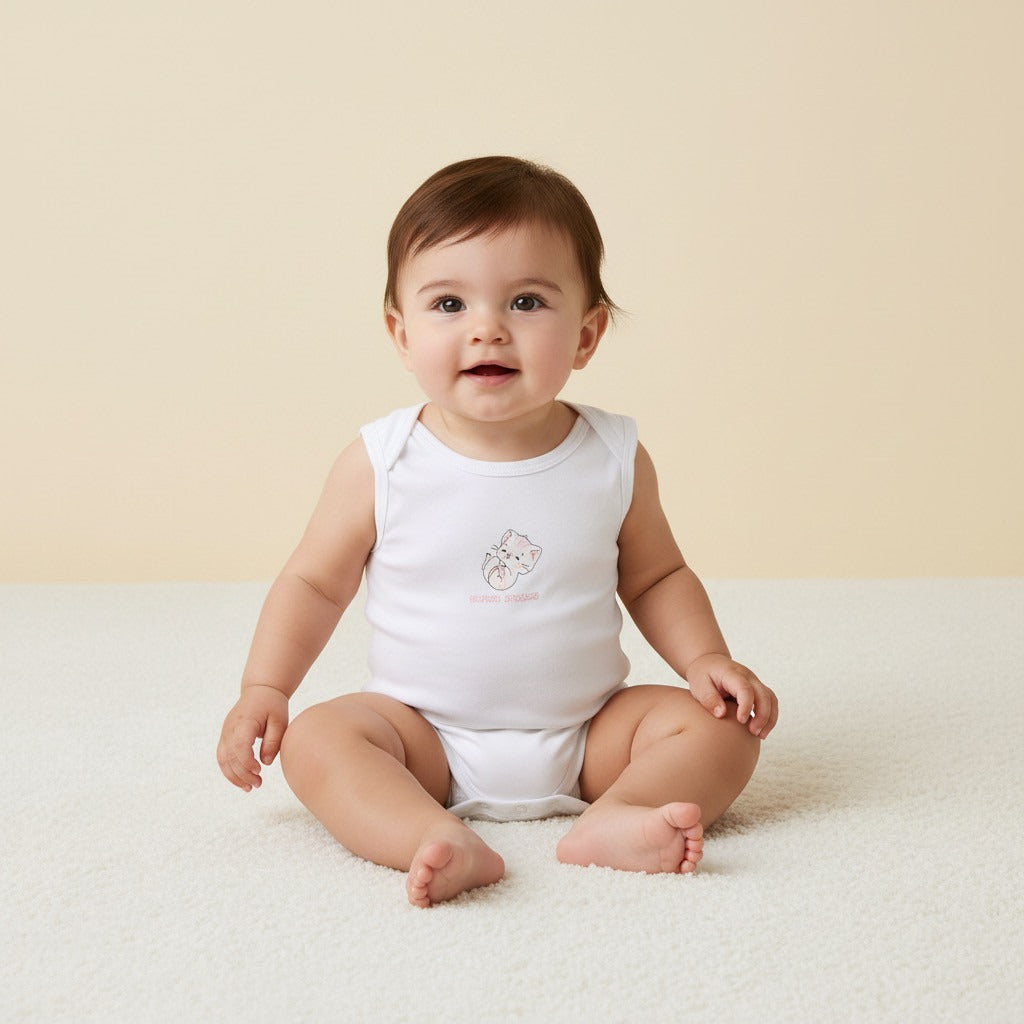 Pack of 5 - Cat Print Cotton Bodysuit