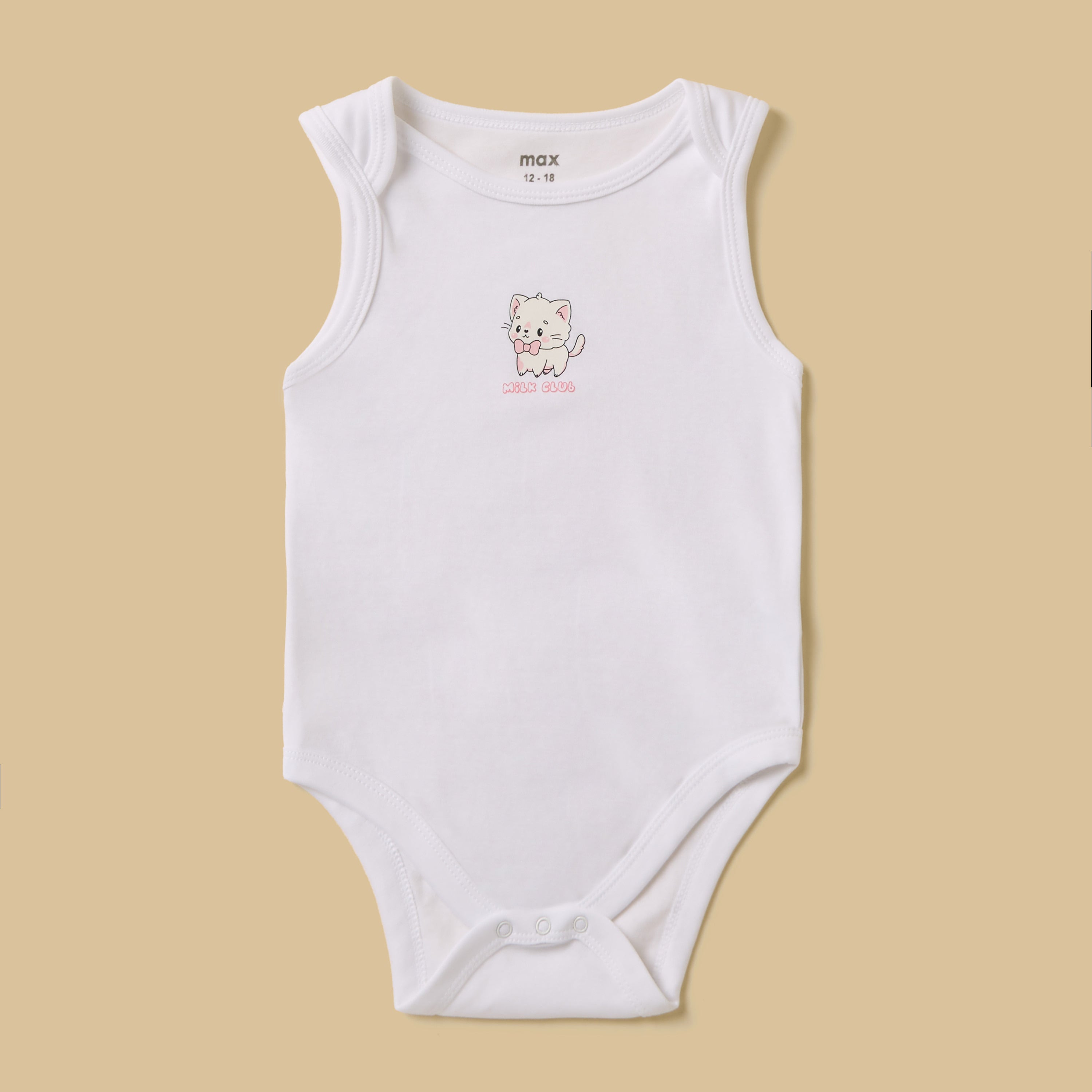 Pack of 5 - Cat Print Cotton Bodysuit