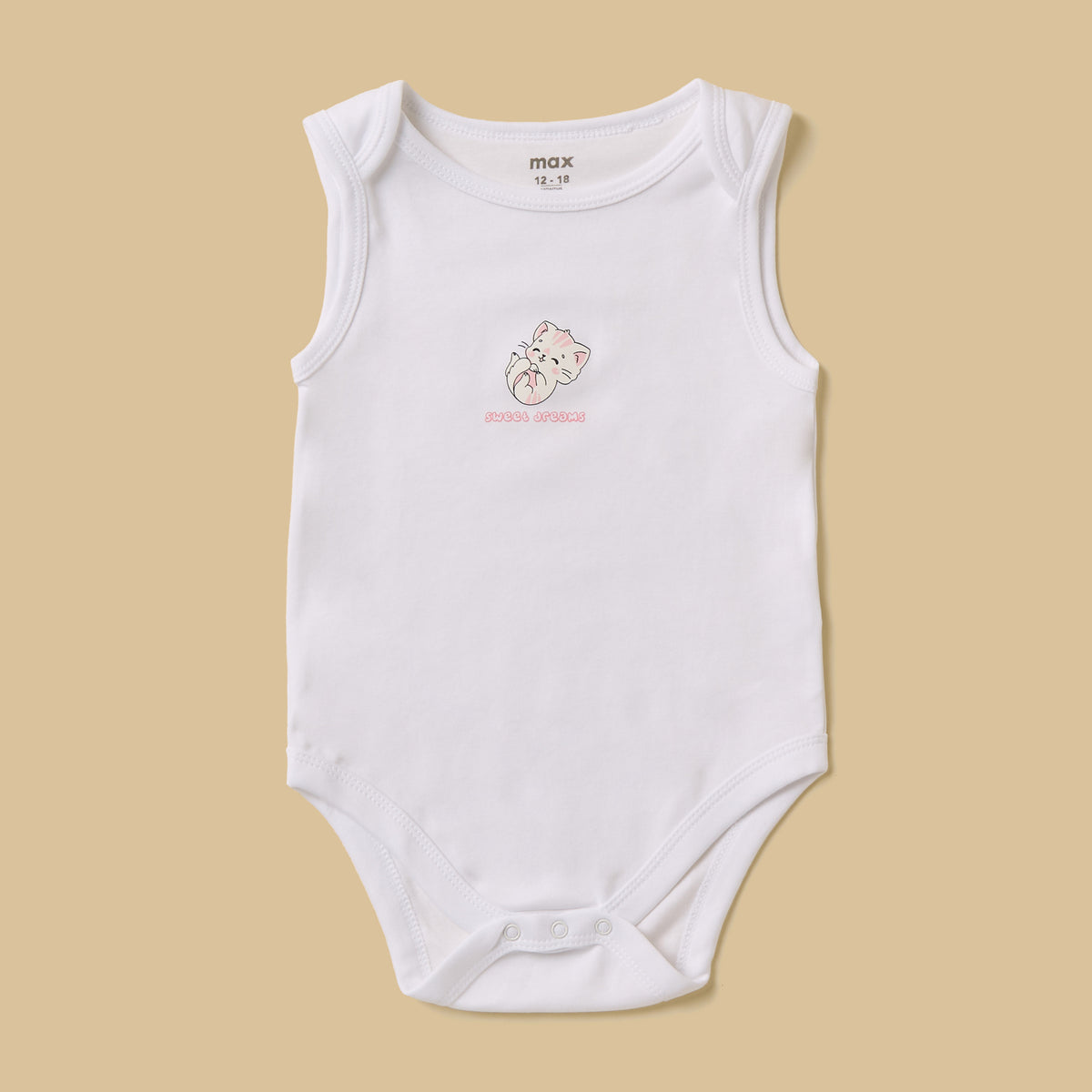 Pack of 5 - Cat Print Cotton Bodysuit