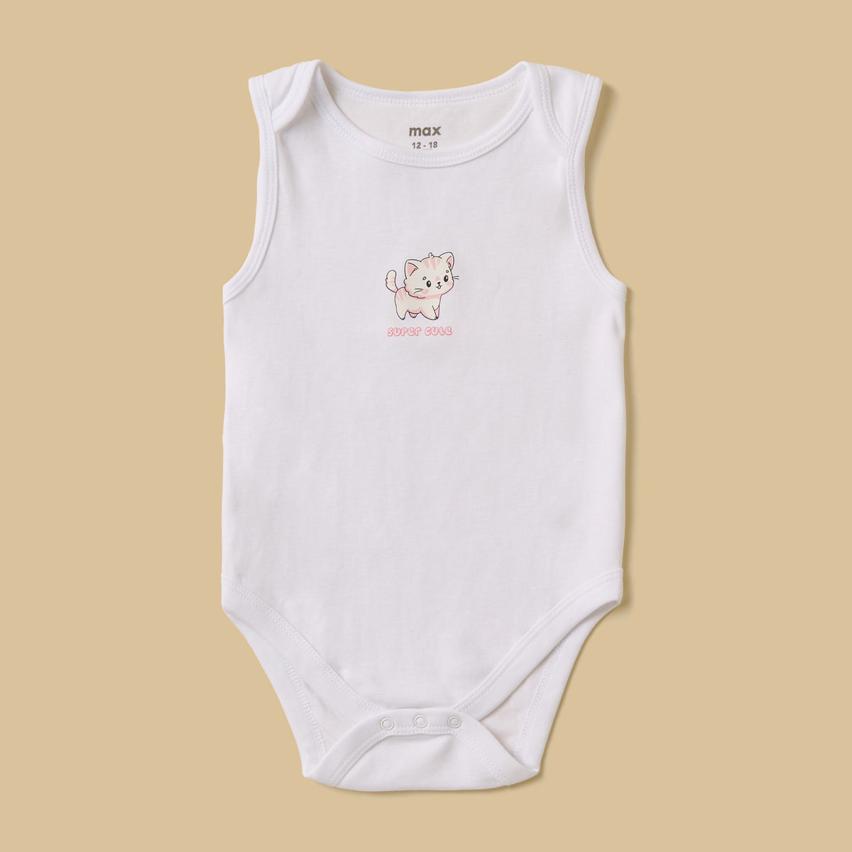 Pack of 5 - Cat Print Cotton Bodysuit