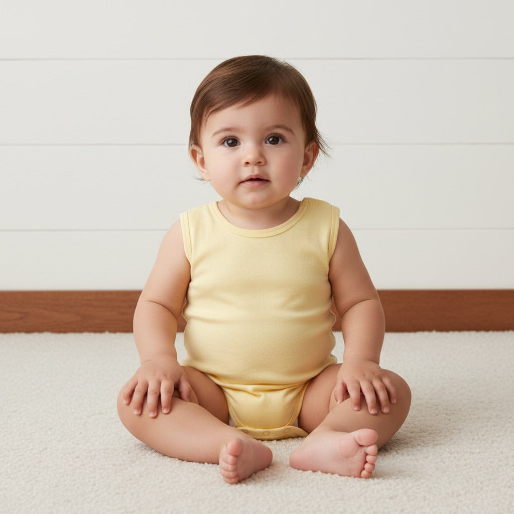 Pack of 5 - Assorted Sleeveless Cotton Bodysuit