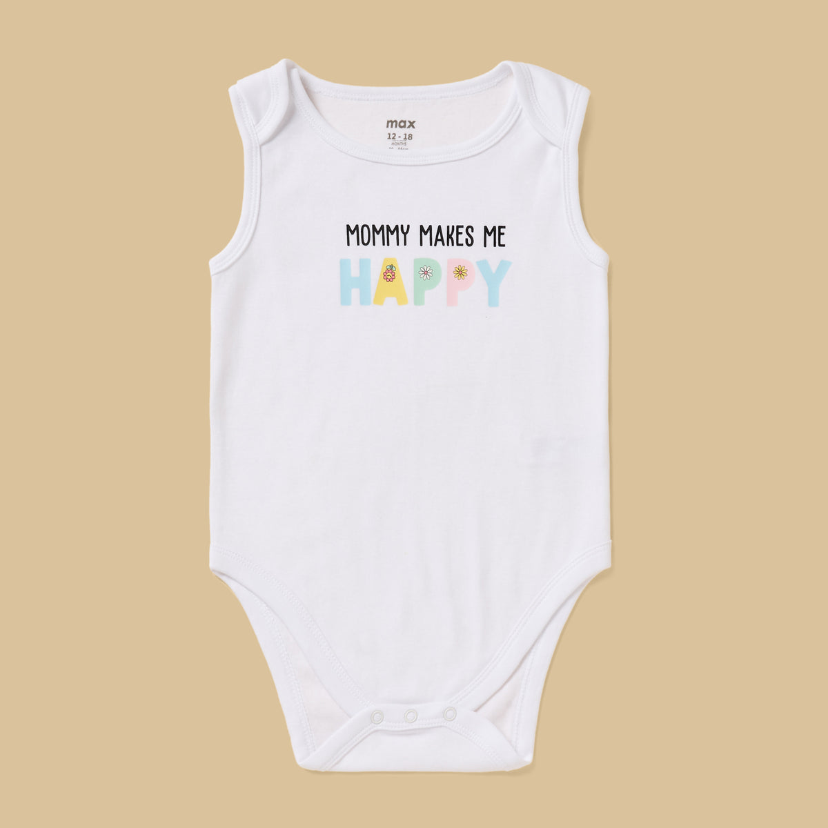 Pack of 5 - Assorted Sleeveless Cotton Bodysuit