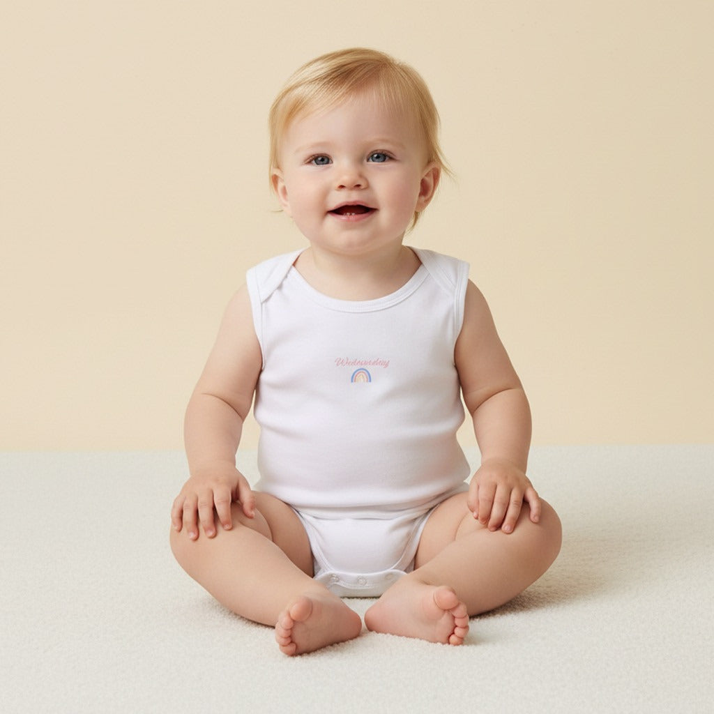 Pack of 7 - Days of the Week Print Cotton Bodysuit
