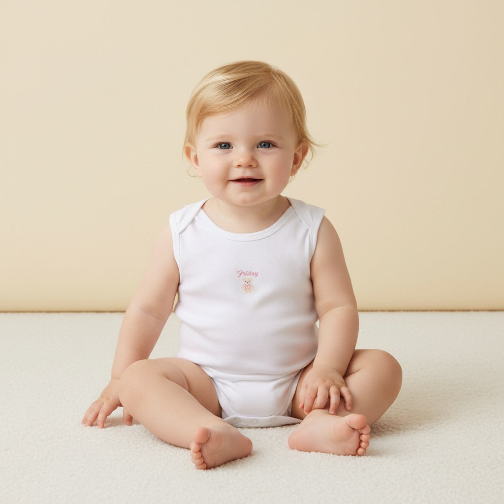 Pack of 7 - Days of the Week Print Cotton Bodysuit