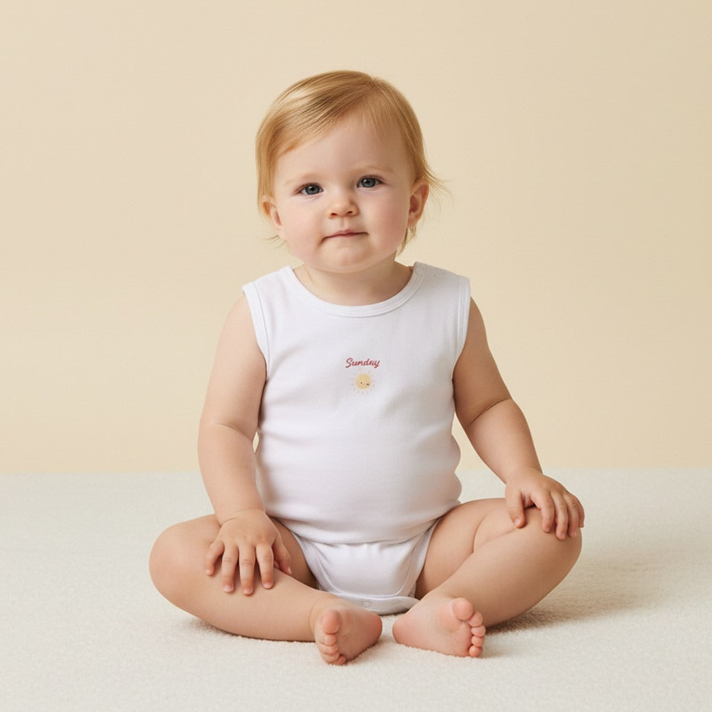 Pack of 7 - Days of the Week Print Cotton Bodysuit