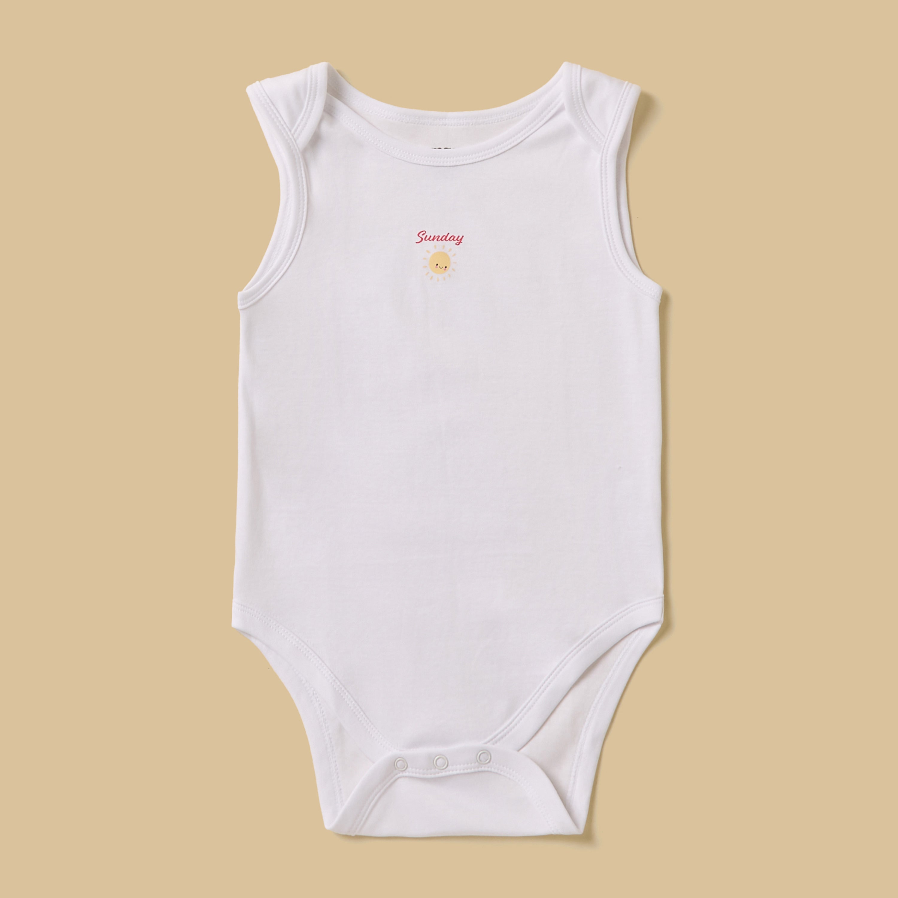 Pack of 7 - Days of the Week Print Cotton Bodysuit