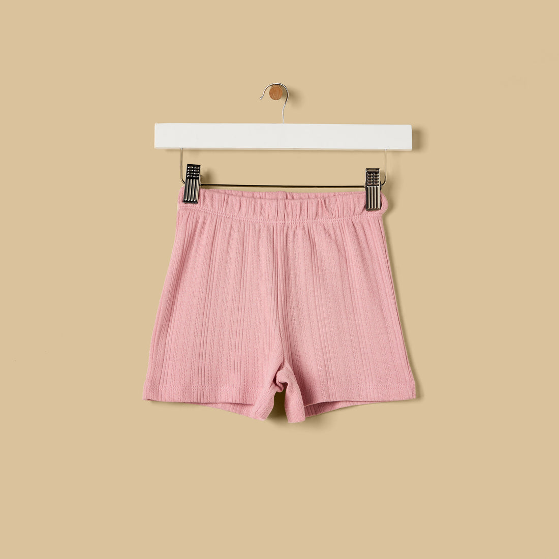 Slogan Print Cotton Shorts Set