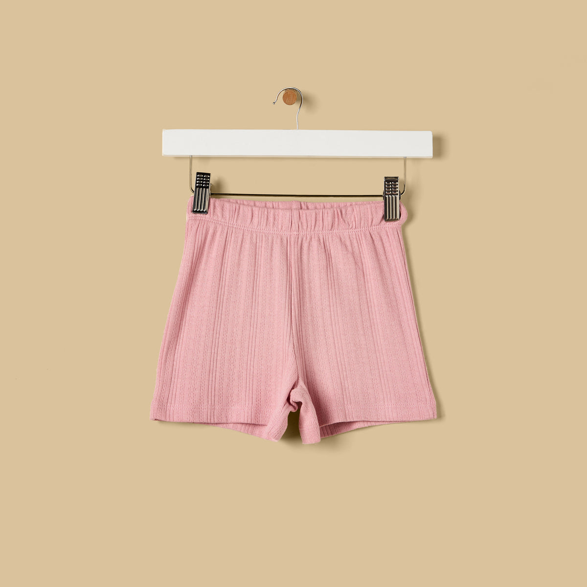 Slogan Print Cotton Shorts Set
