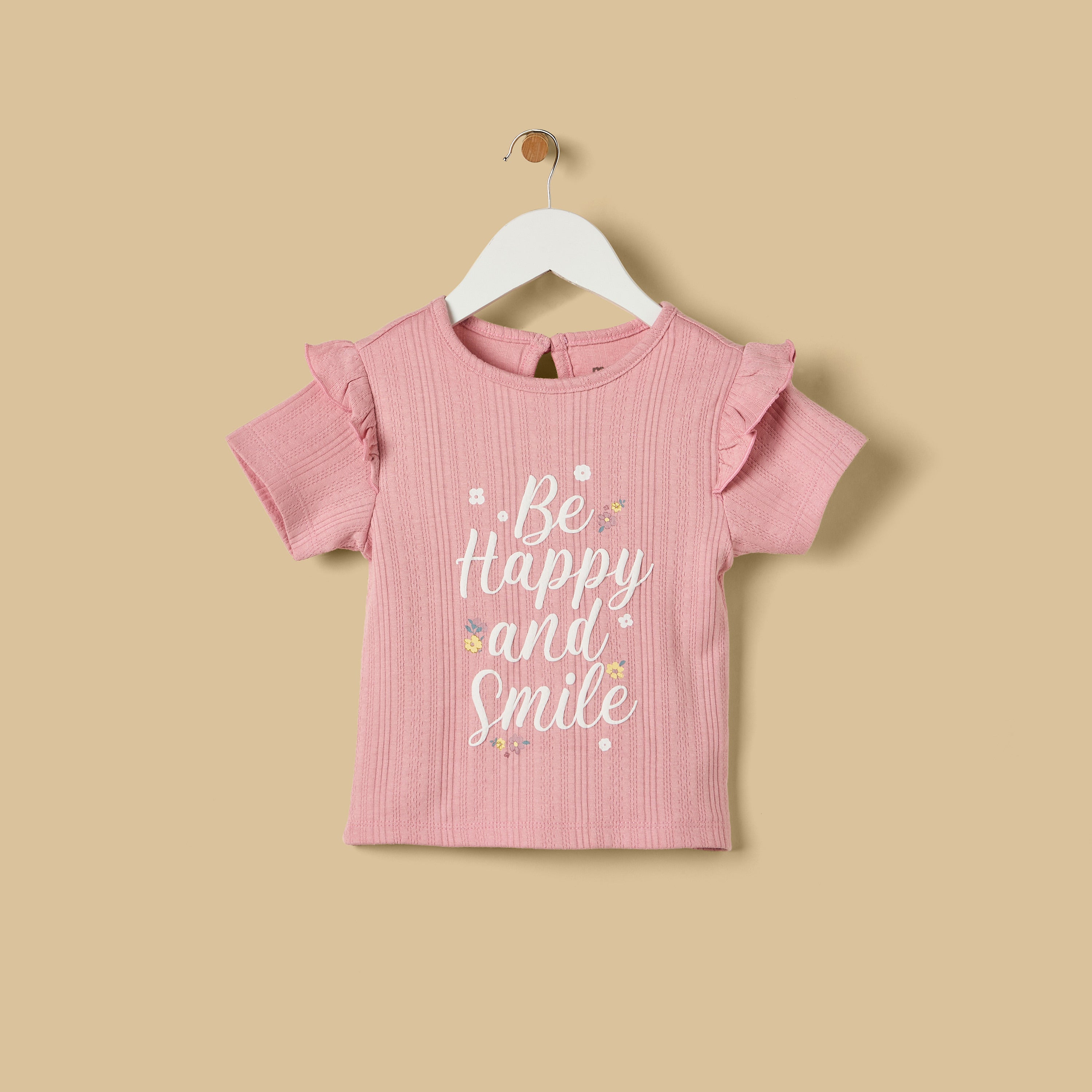 Slogan Print Cotton Shorts Set
