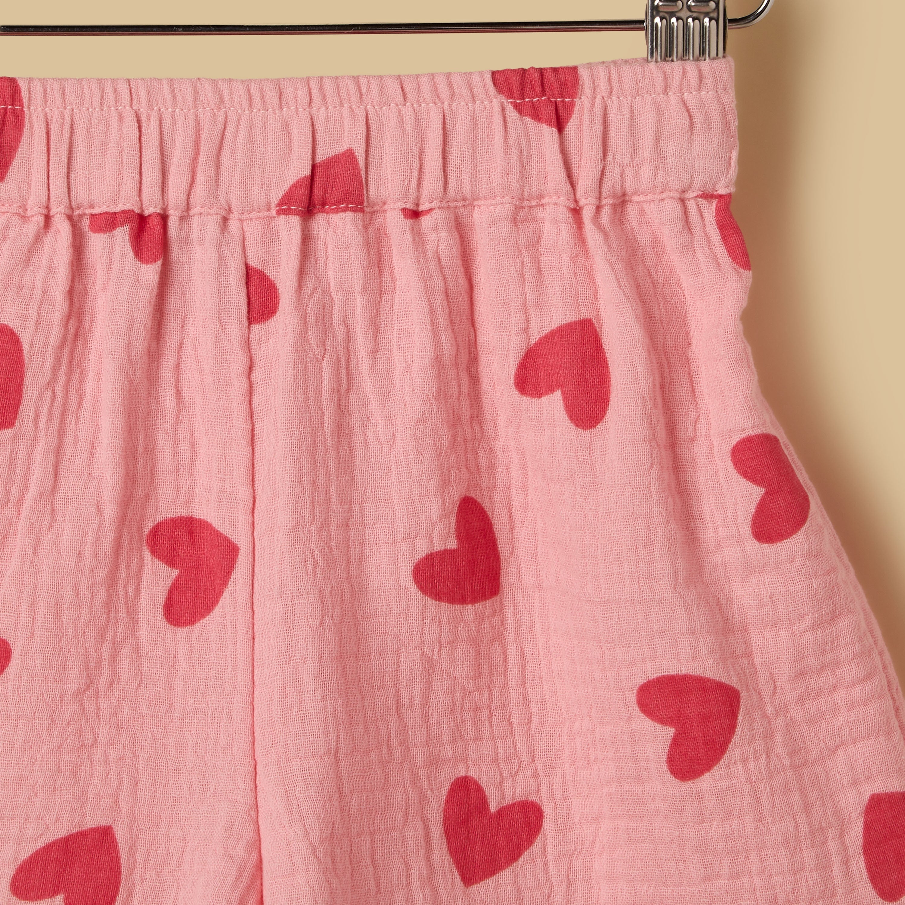 Heart Print Shorts Set