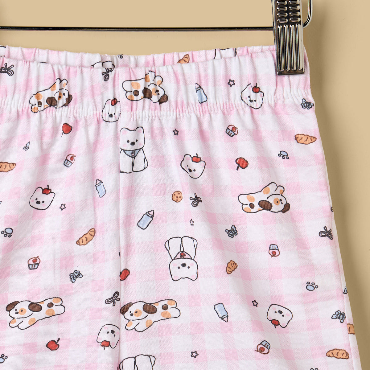 Puppy Print Cotton Shorts Set