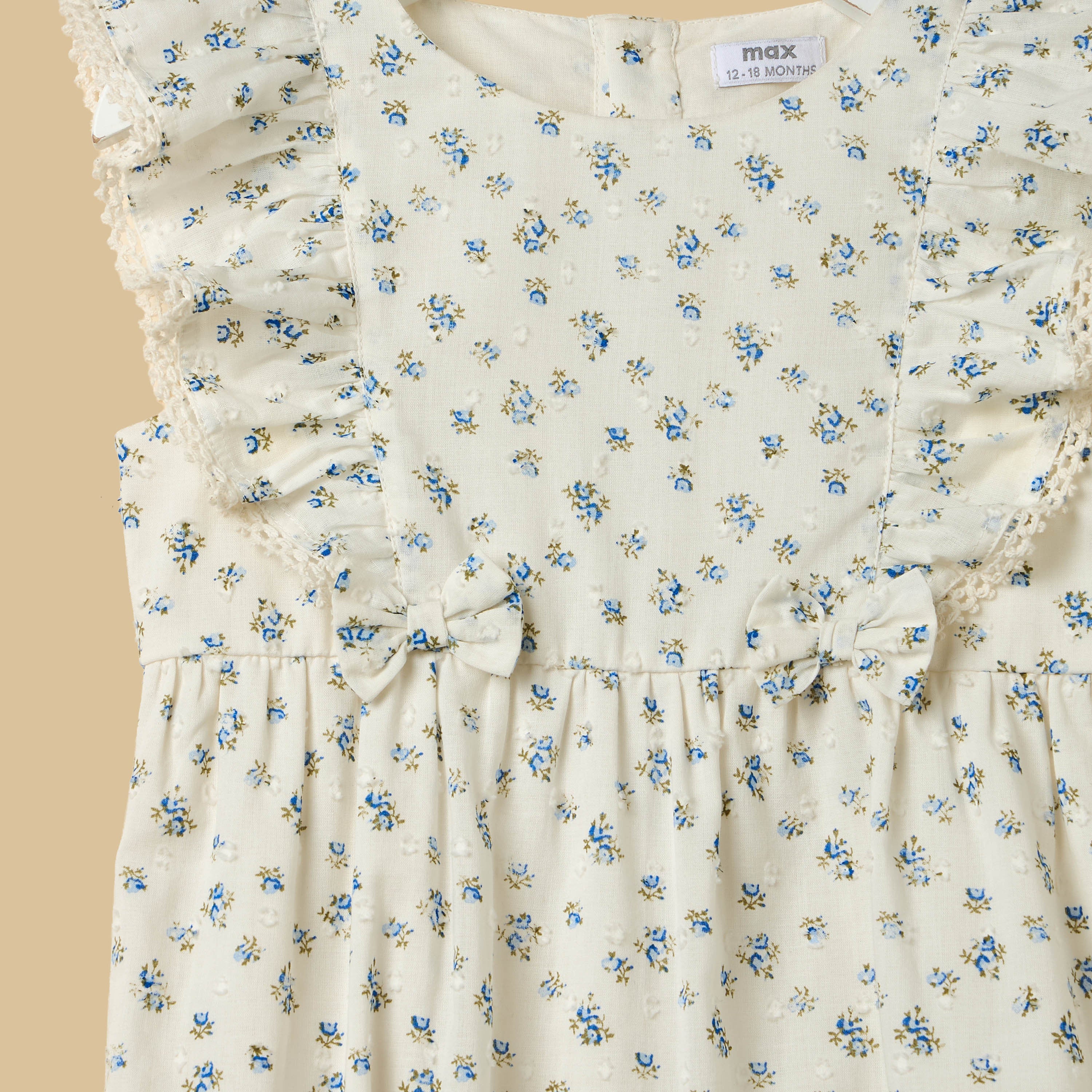 Floral Print Romper with Headband