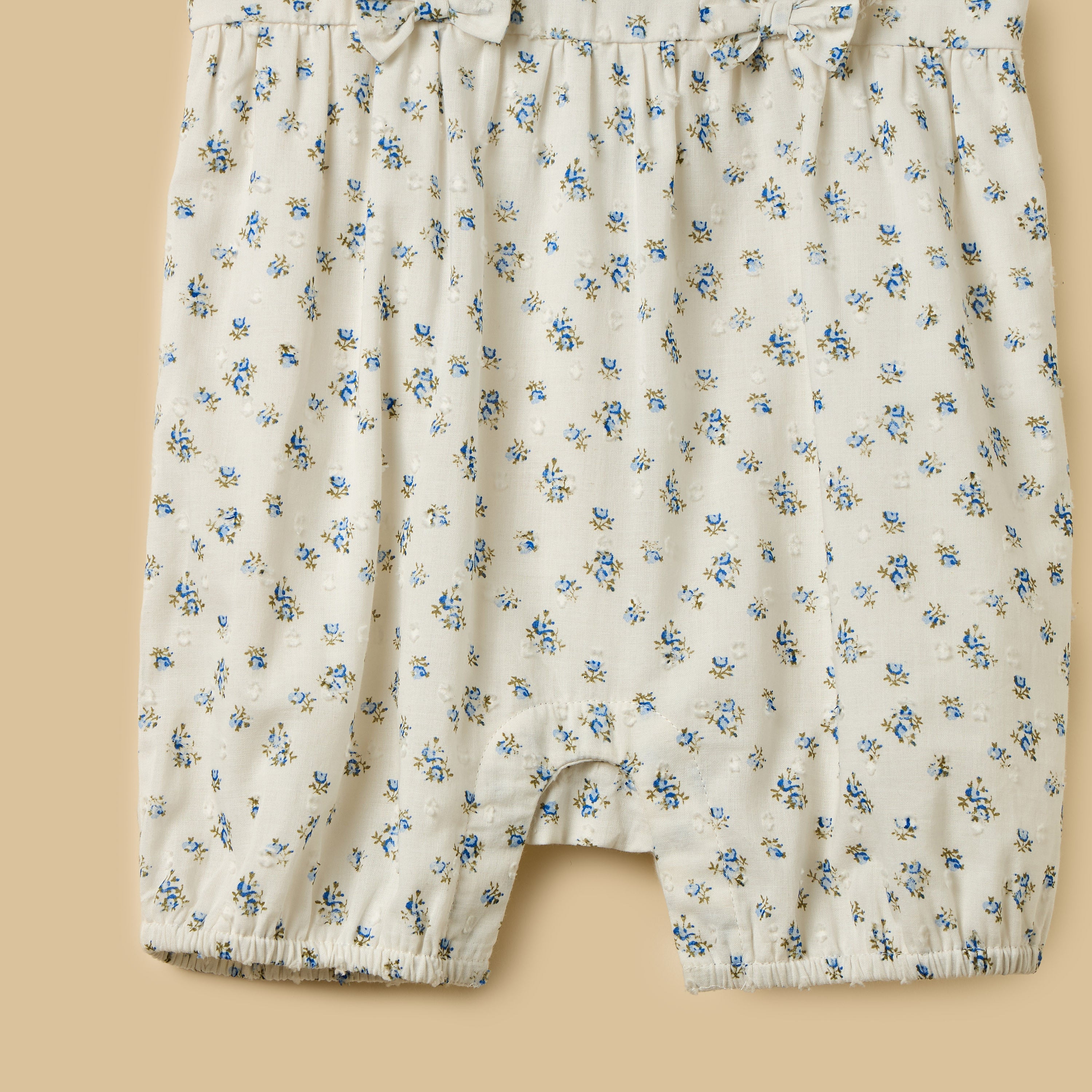 Floral Print Romper with Headband