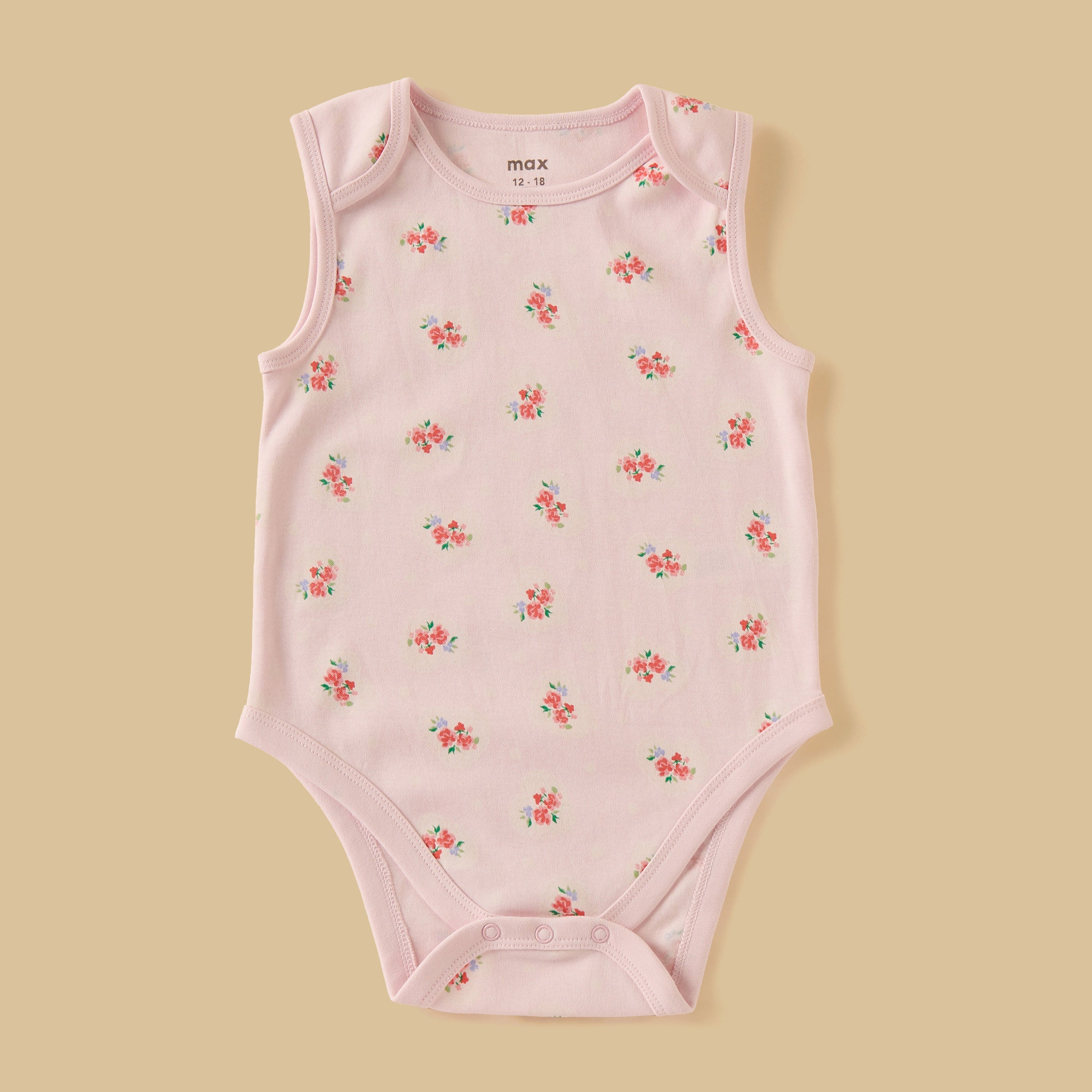 Pack of 3 - Assorted Sleeveless Cotton Bodysuit