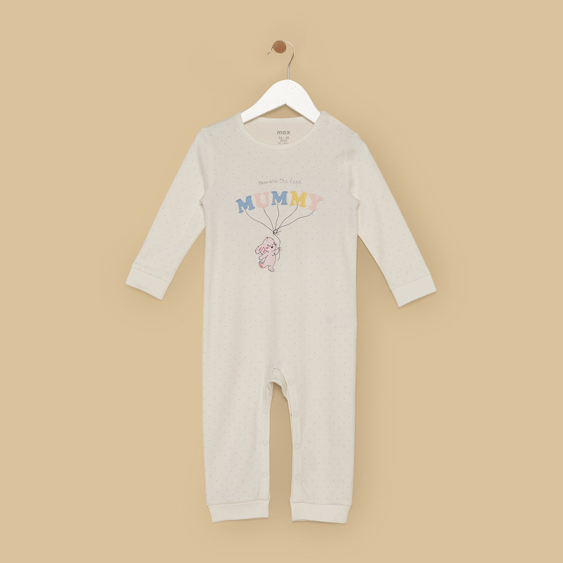 Slogan Print Sleepsuit