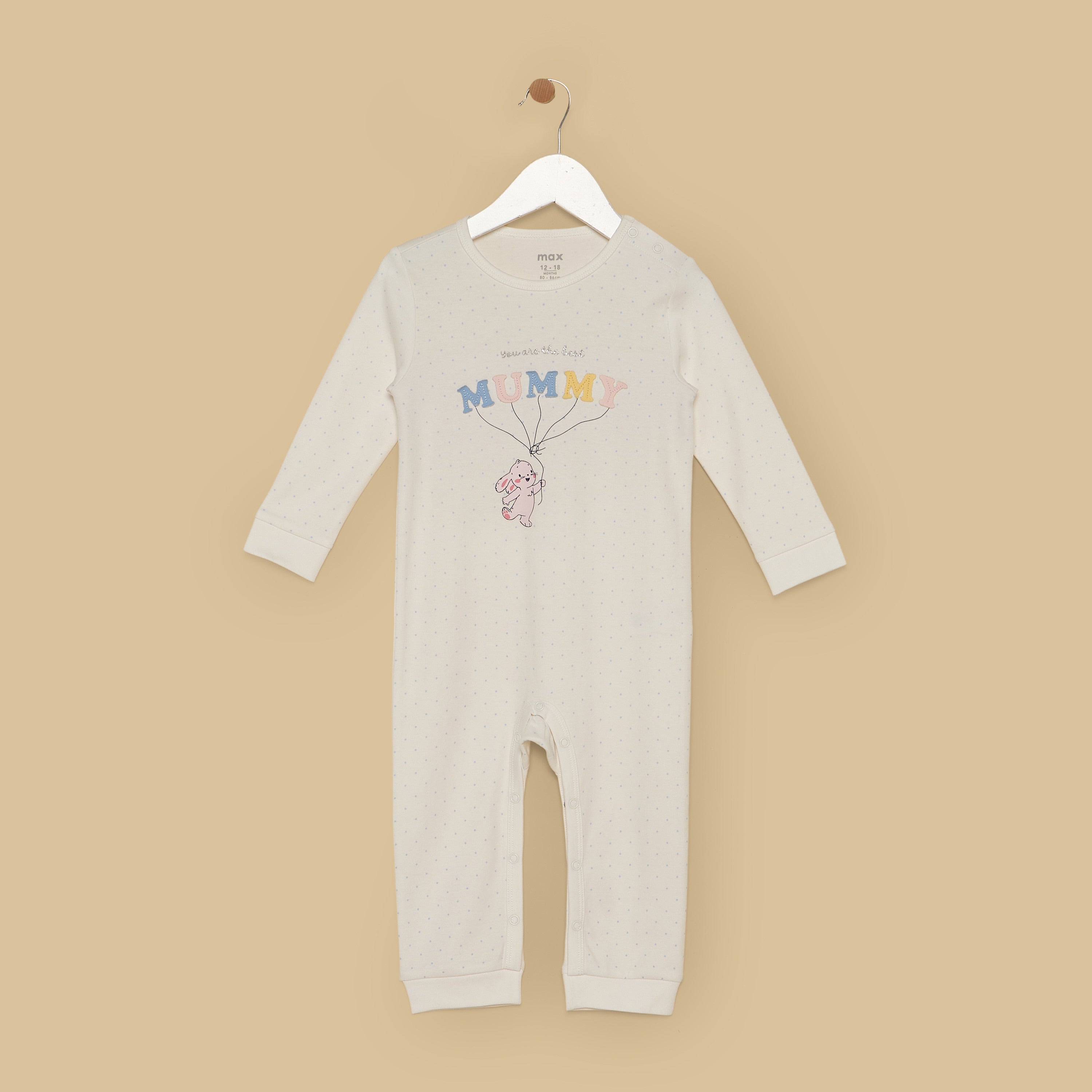 Slogan Print Sleepsuit
