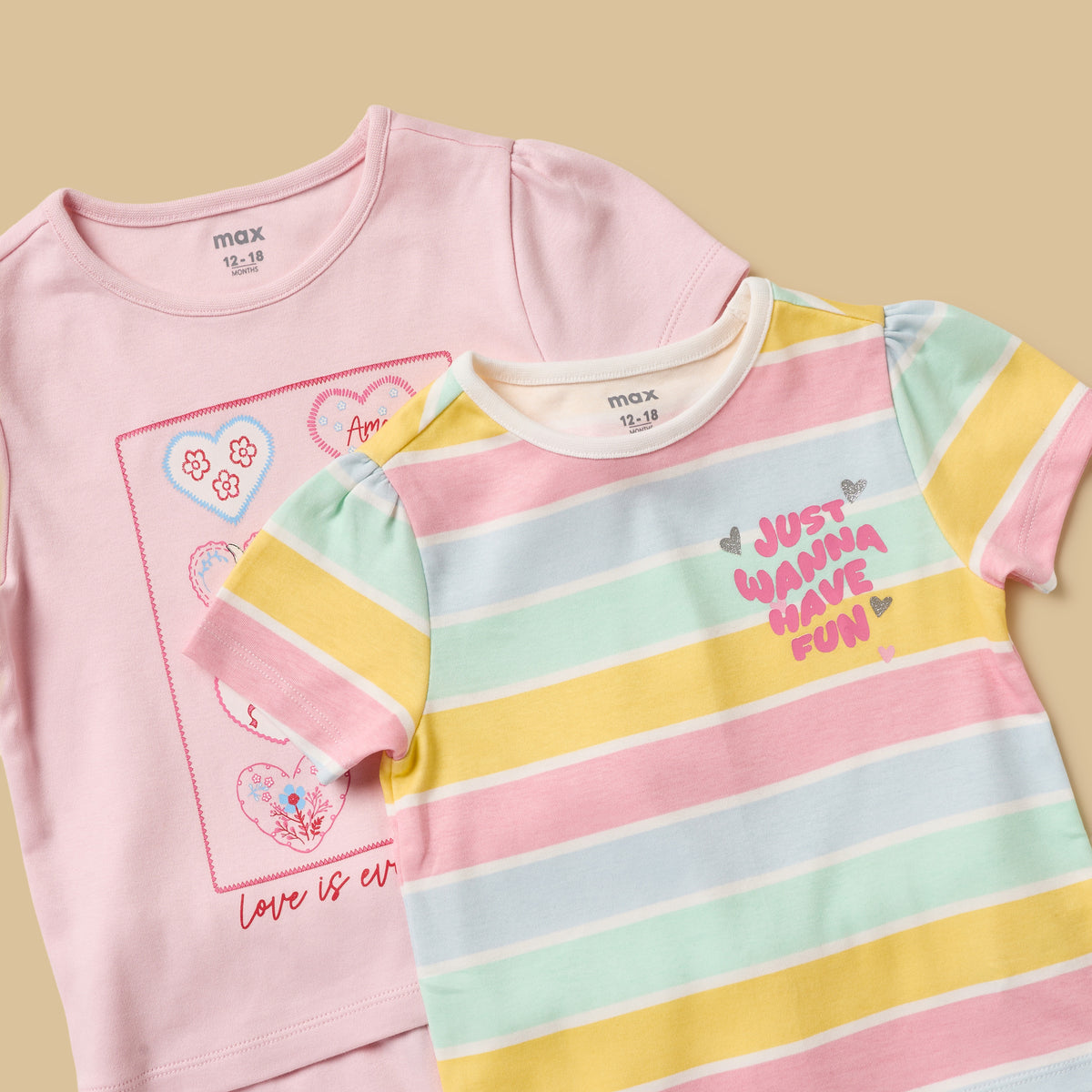 Pack of 2 - Printed Cotton Pyjama Set
