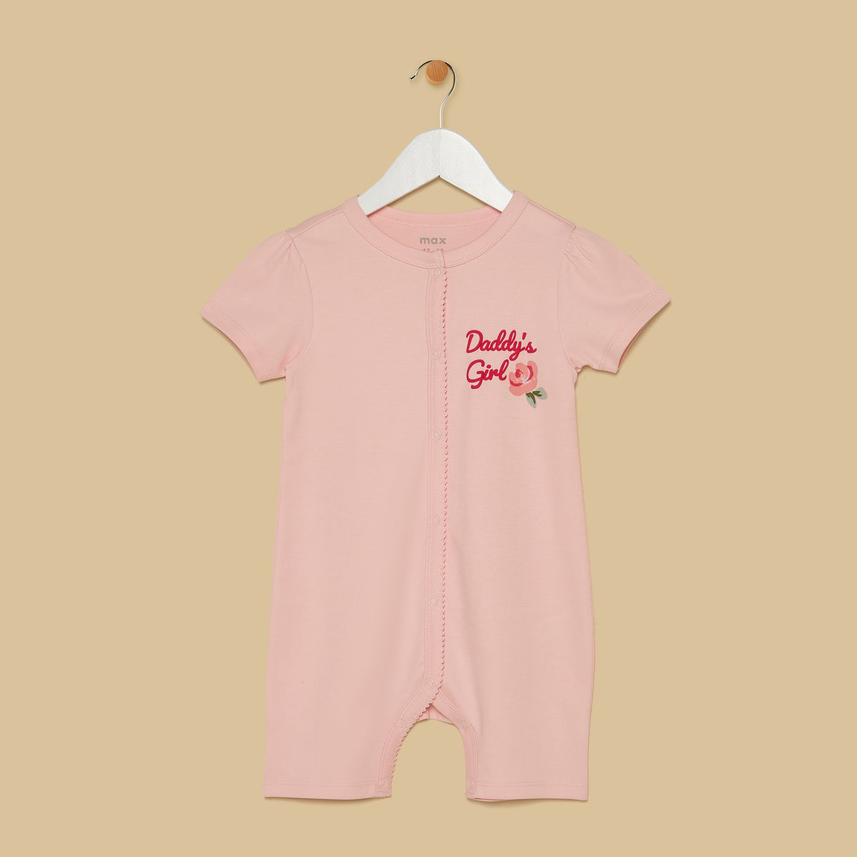 Floral Print Sleepsuit and Romper Set