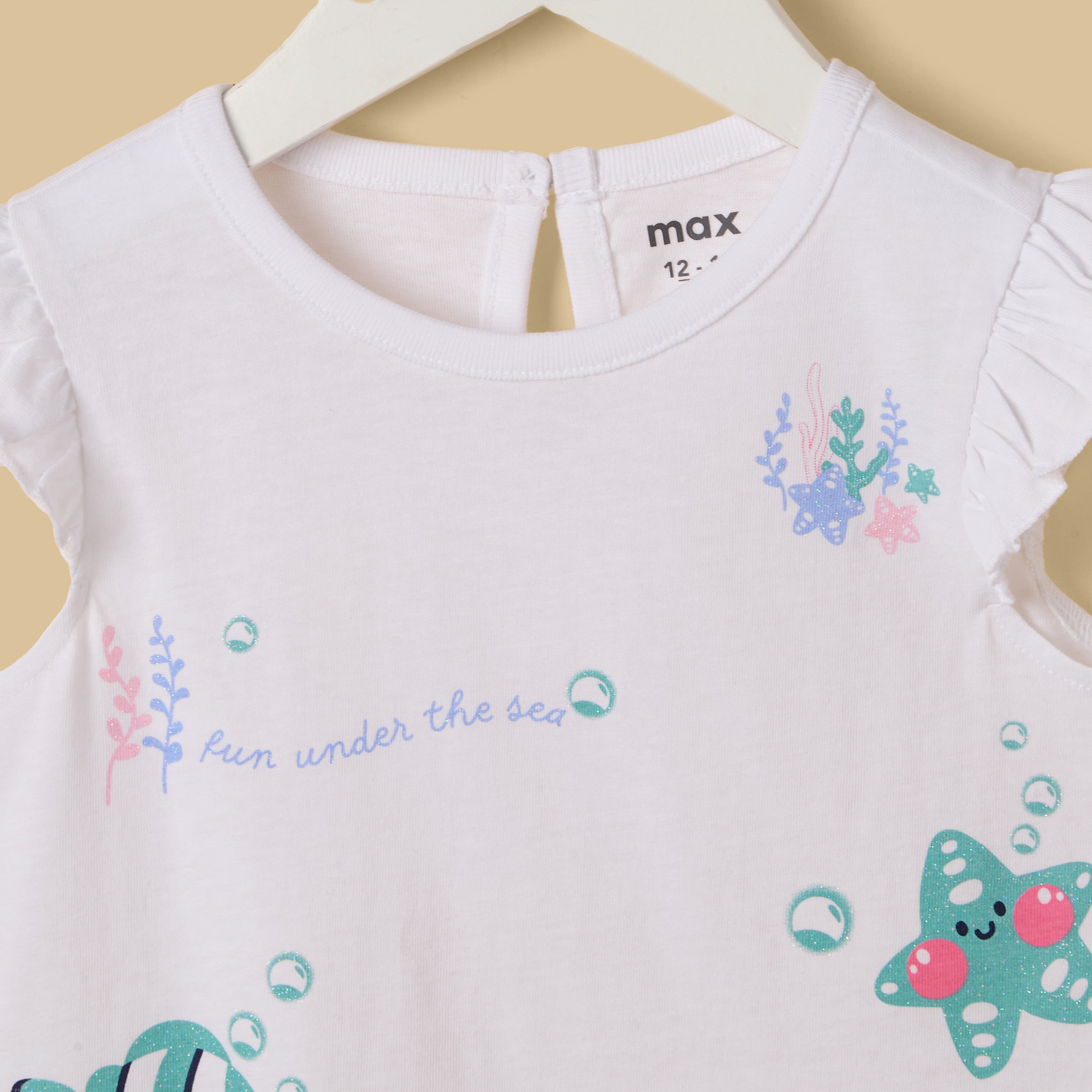 Underwater Print Sleeveless Top