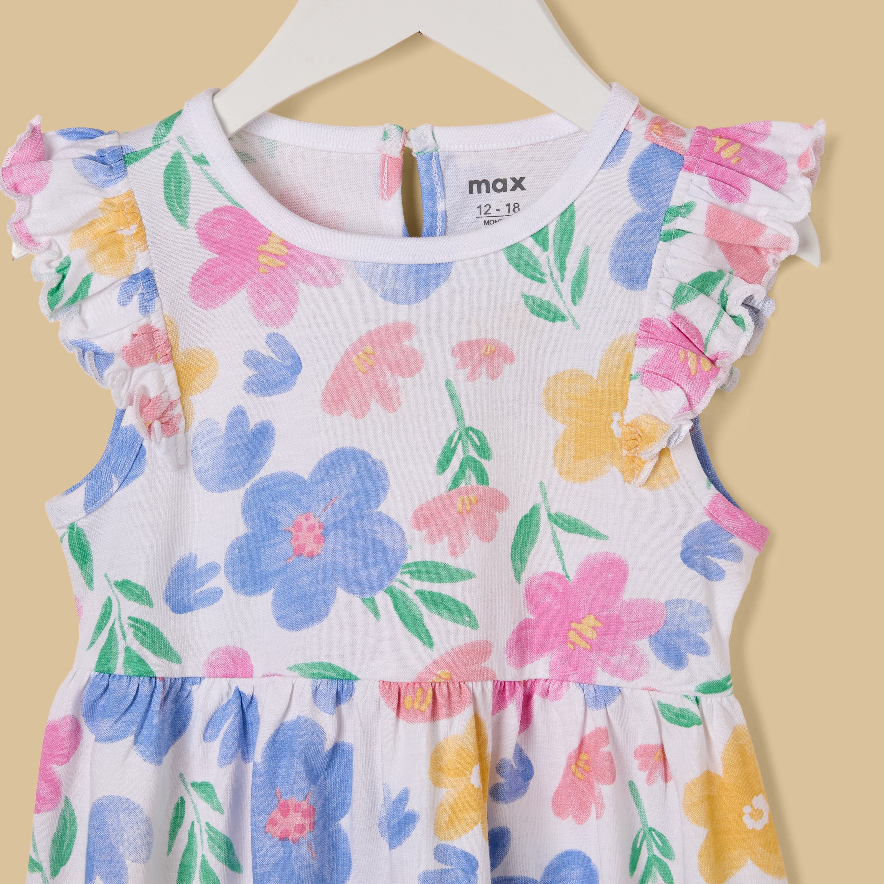 Floral Print Cotton Sleeveless Dress