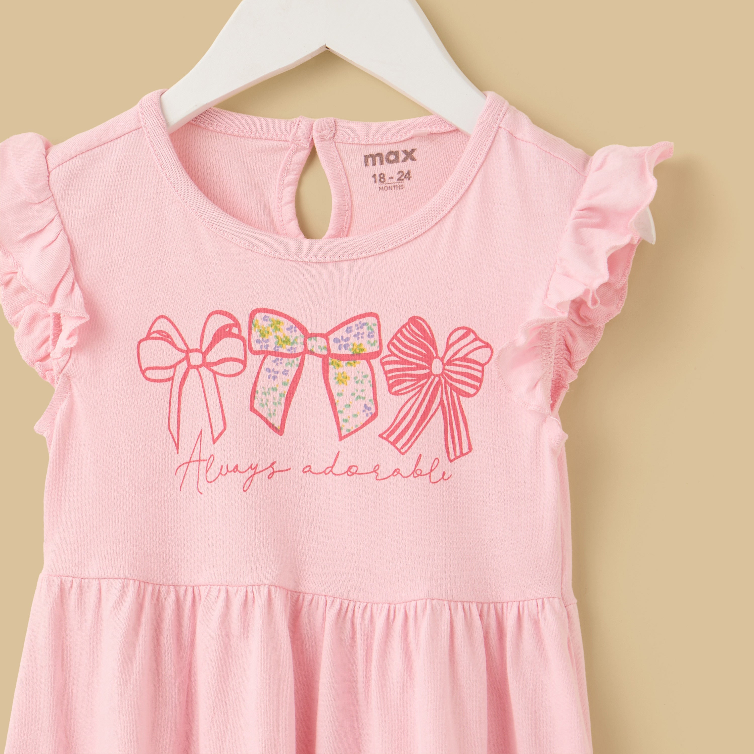 Pack of 2 - Bow Print Cotton Dress