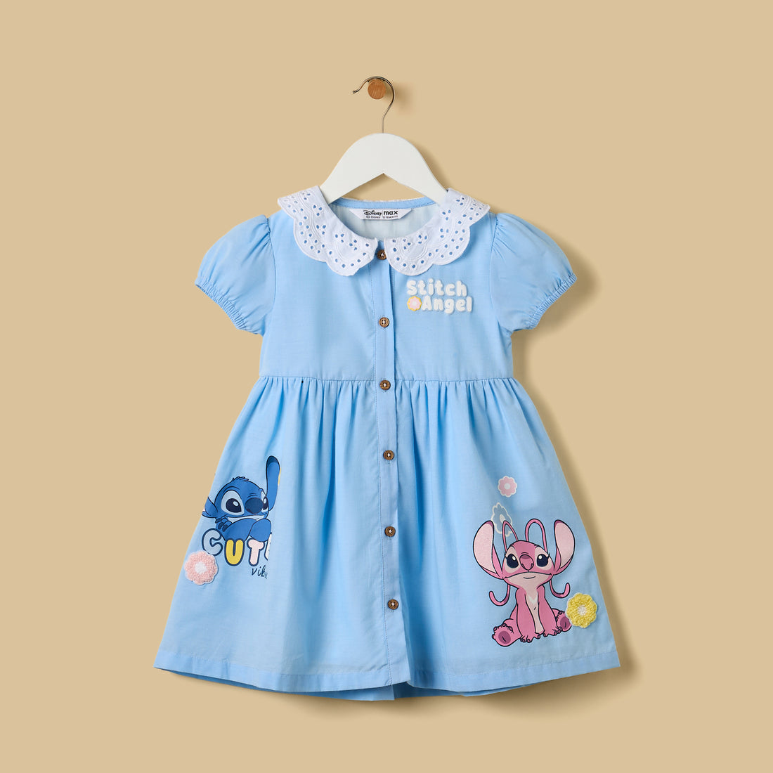 Stitch and Angel Print Shirt Dress