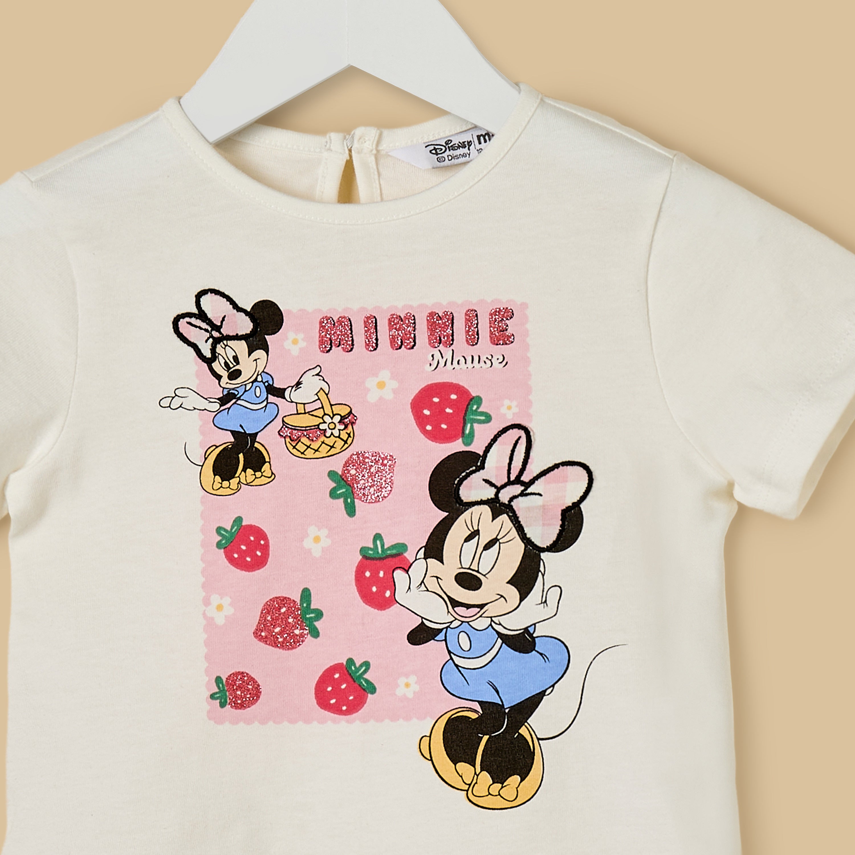 Minnie Mouse Print Top and Shorts Set