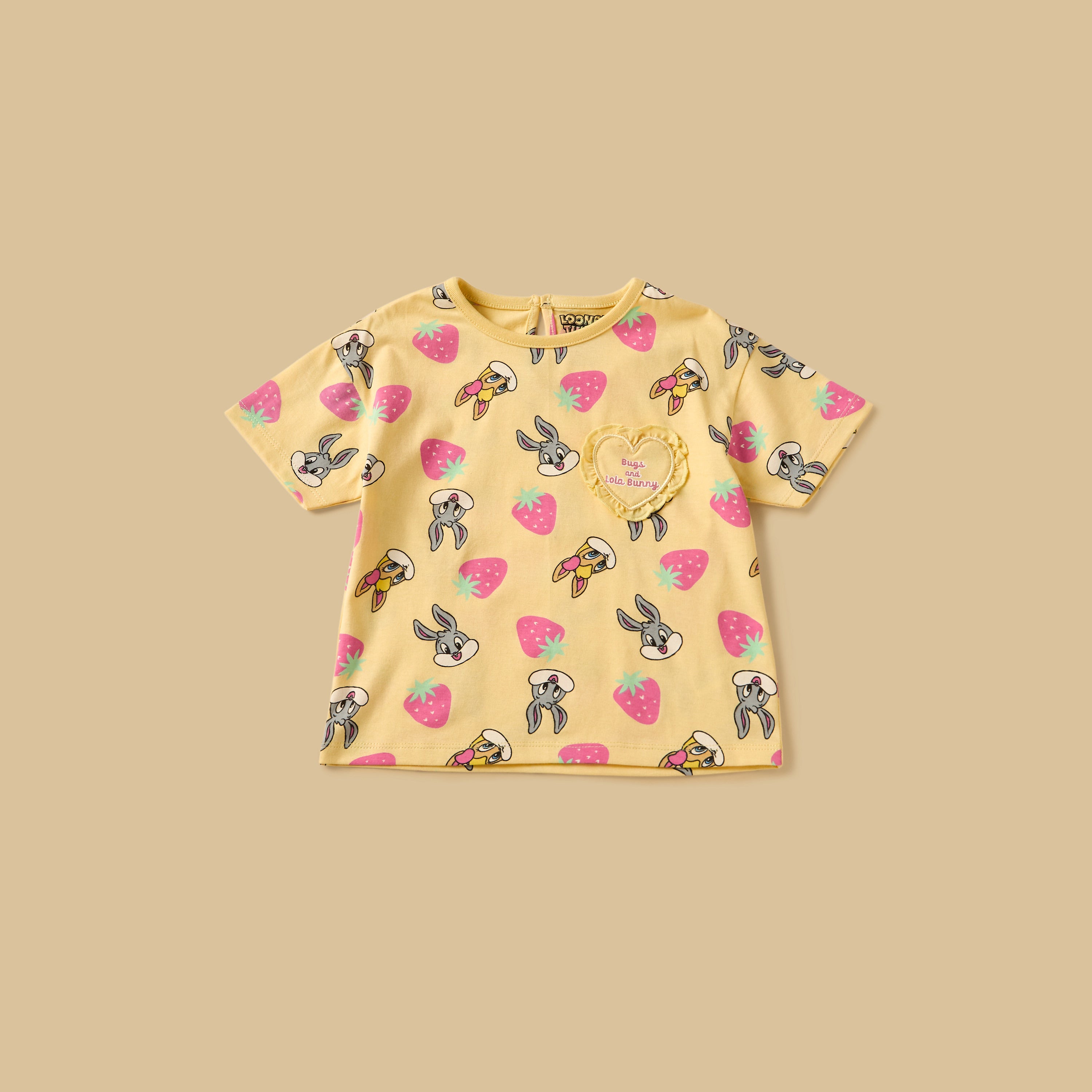 Looney Tunes Print Cotton T-shirt with Shorts and Headband