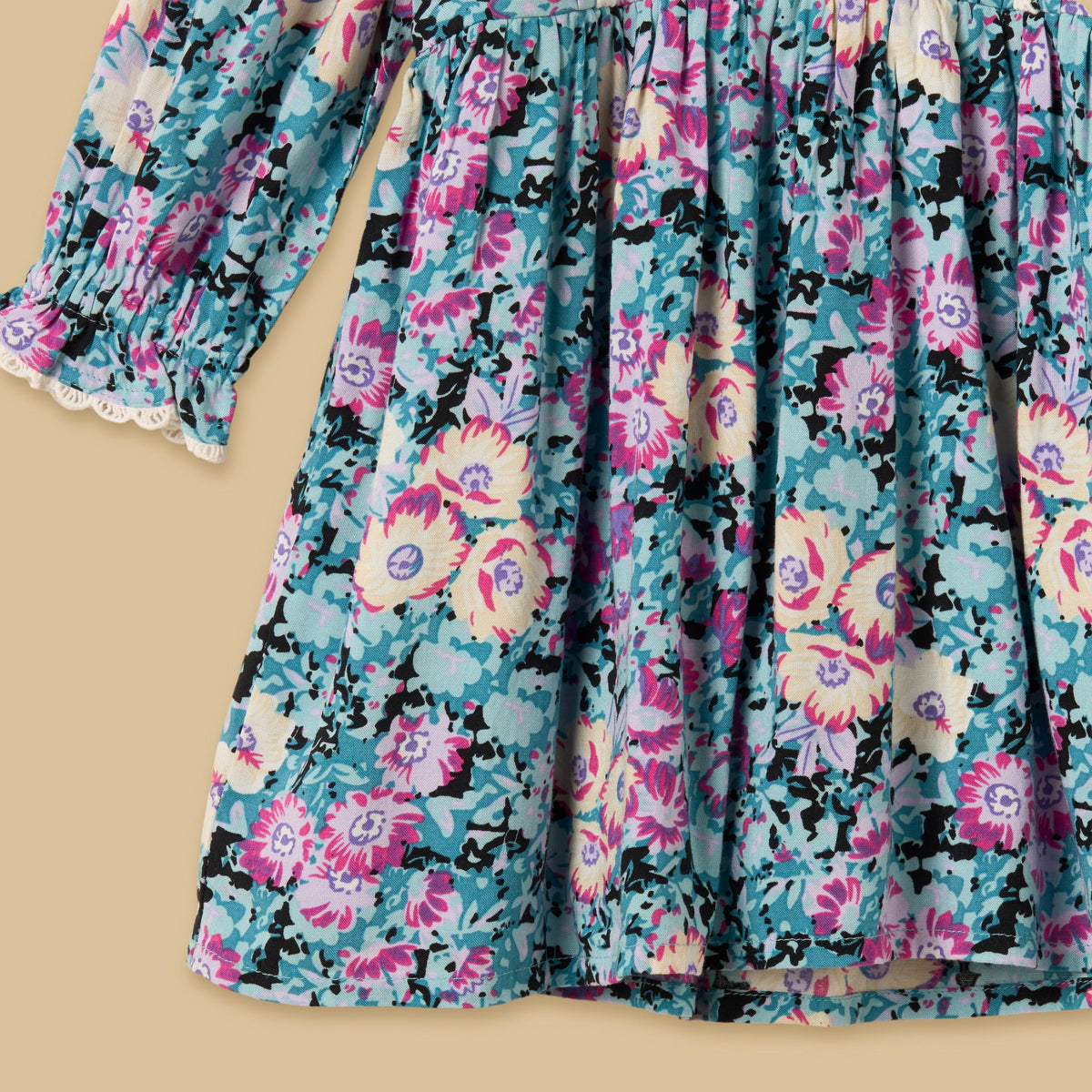 Floral Print Dress with Bloomers