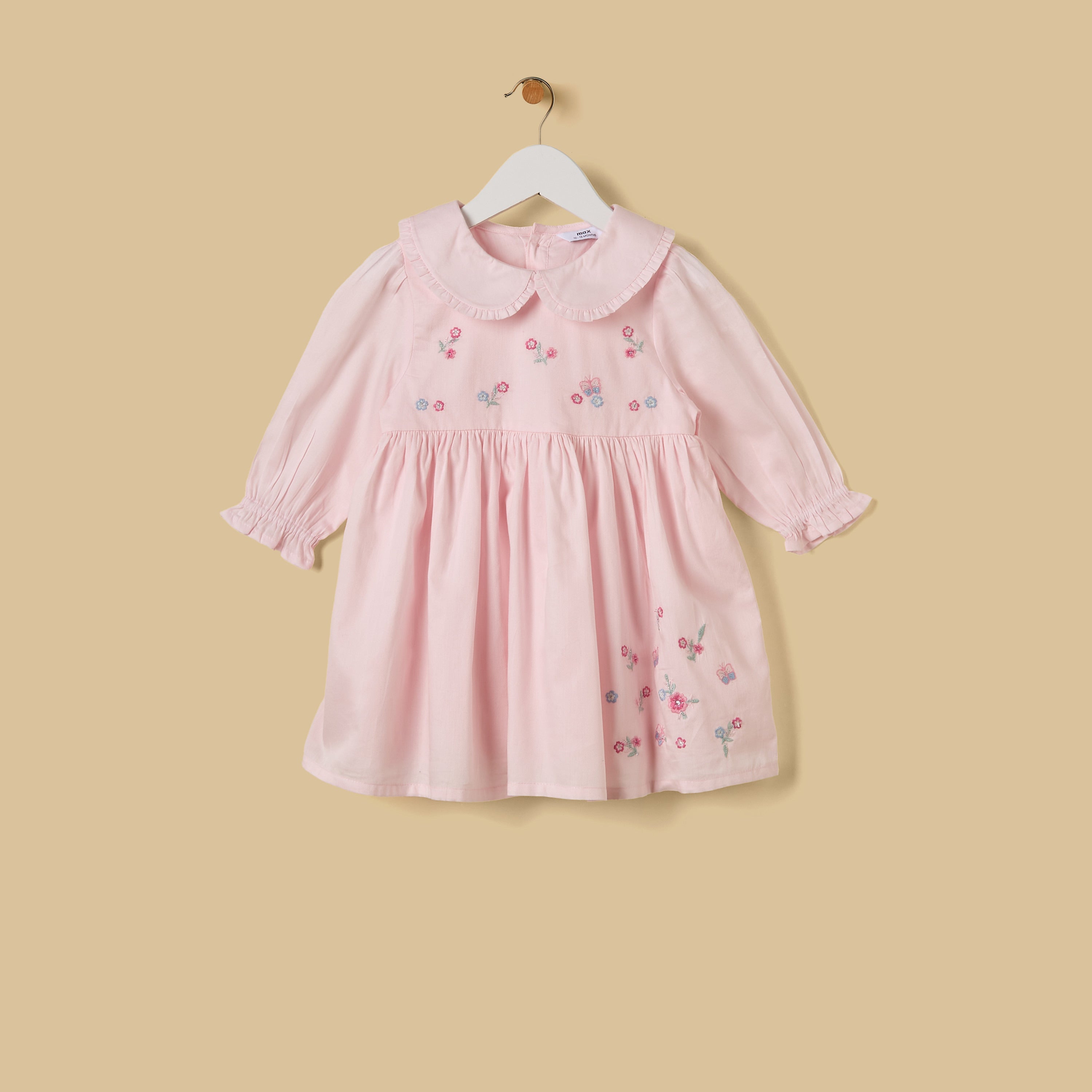 Embroidered Cotton Dress with Bloomers