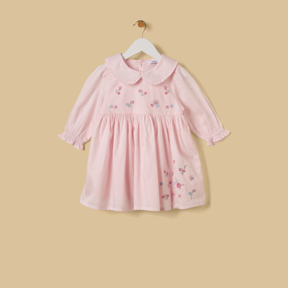 Embroidered Cotton Dress with Bloomers