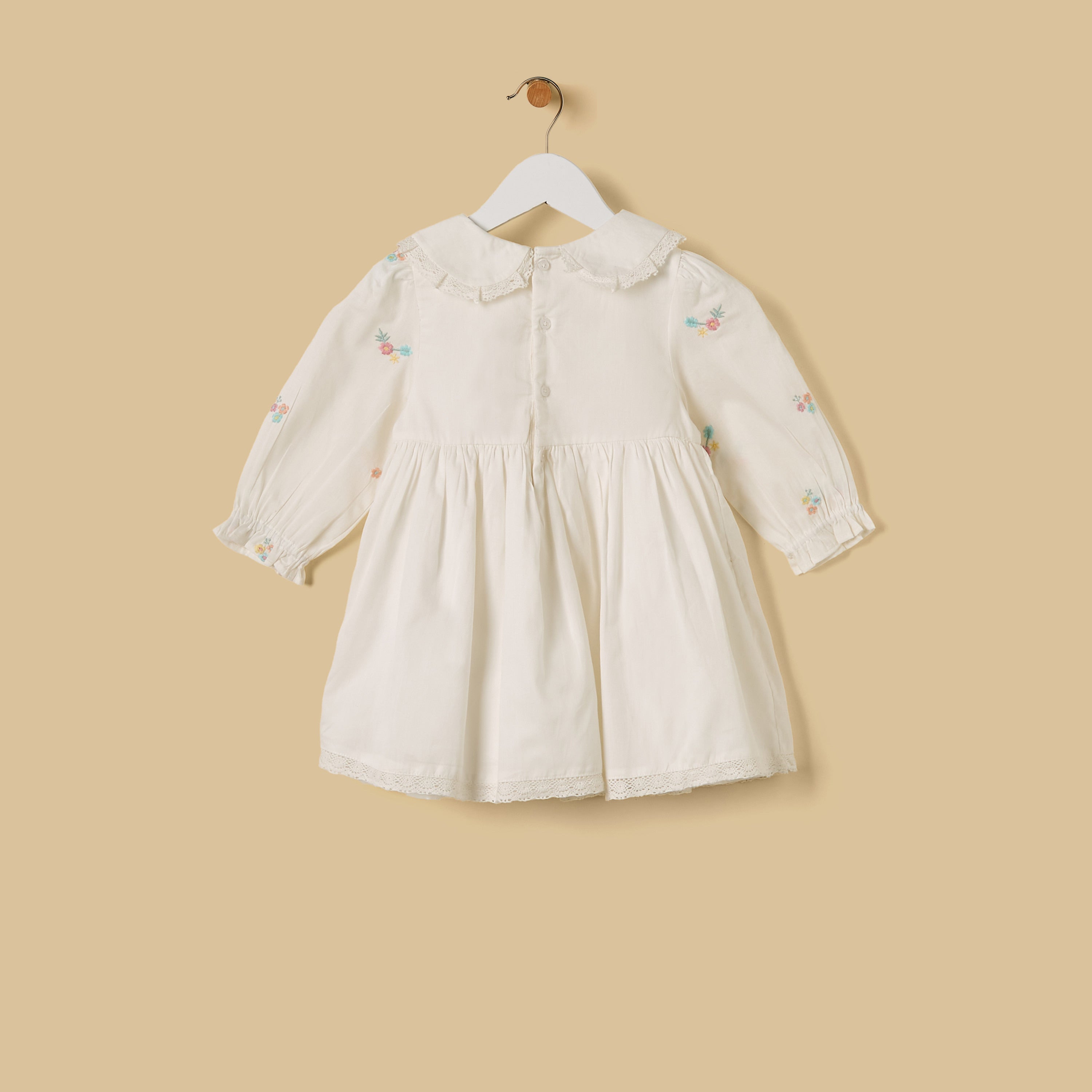 Embroidered Cotton Dress with Bloomers