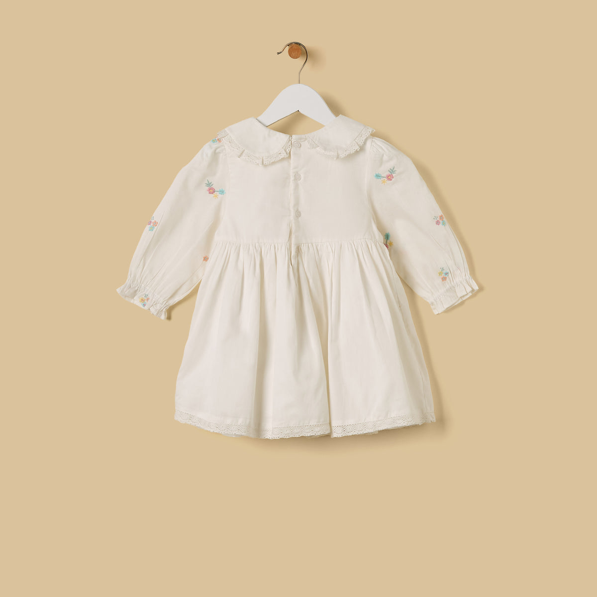 Embroidered Cotton Dress with Bloomers