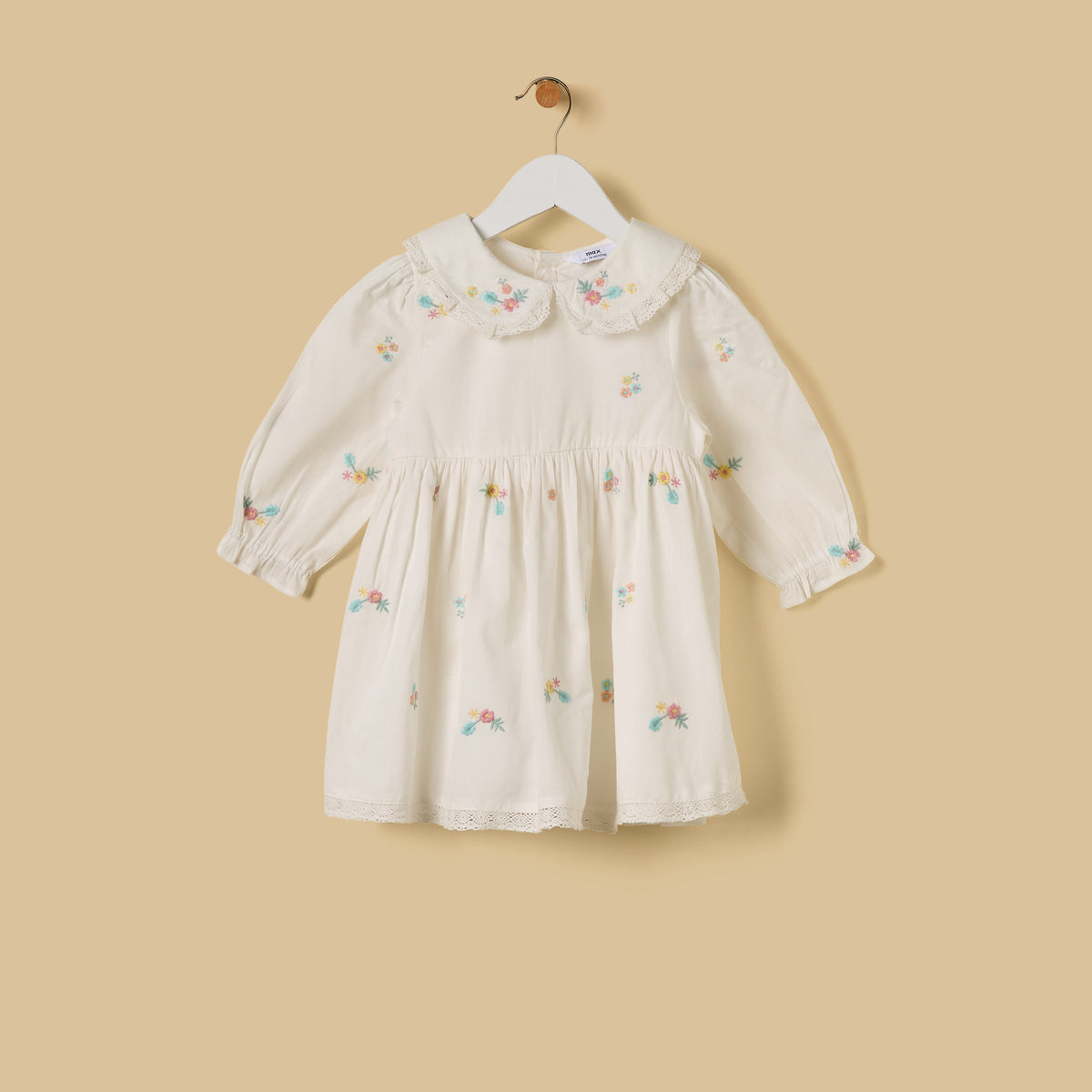 Embroidered Cotton Dress with Bloomers