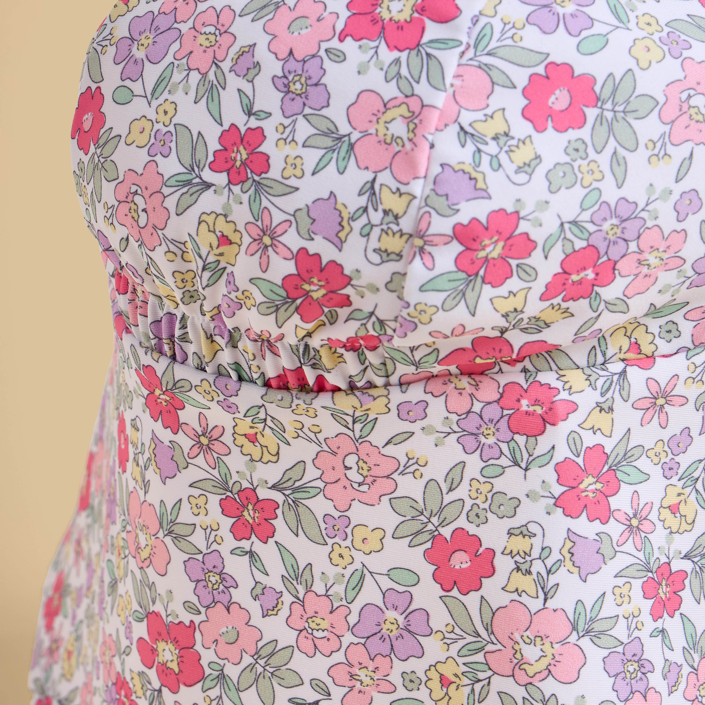 Floral Print Swimsuit with Hat