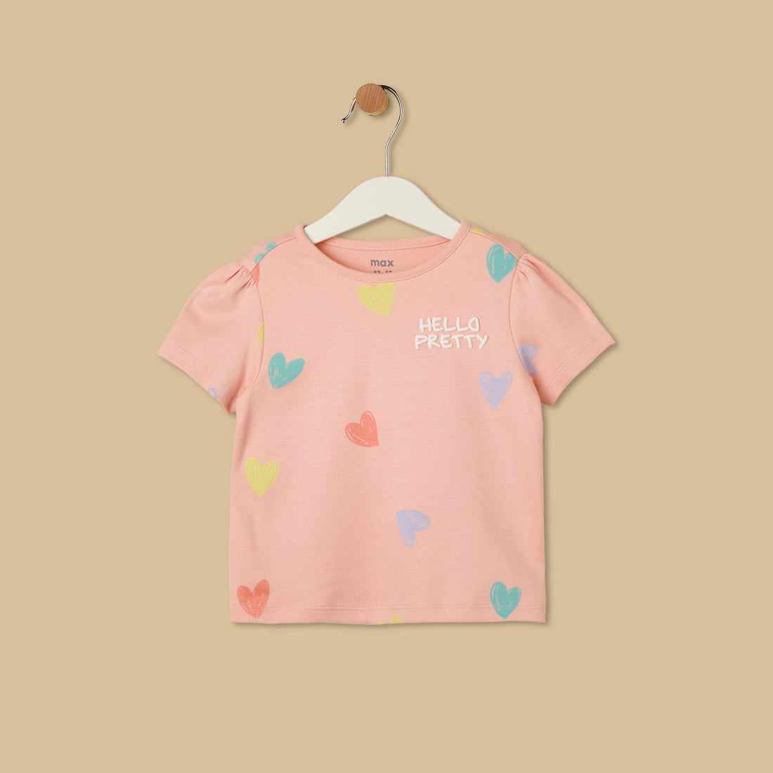 Heart Print Shorts Set - Pink / 12-18 mths