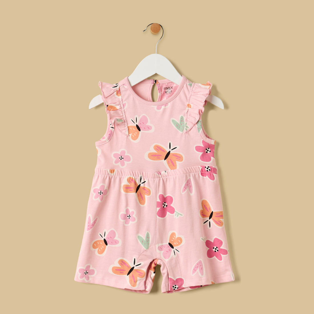 Pack of 2 - Butterfly Print Sleeveless Playsuit