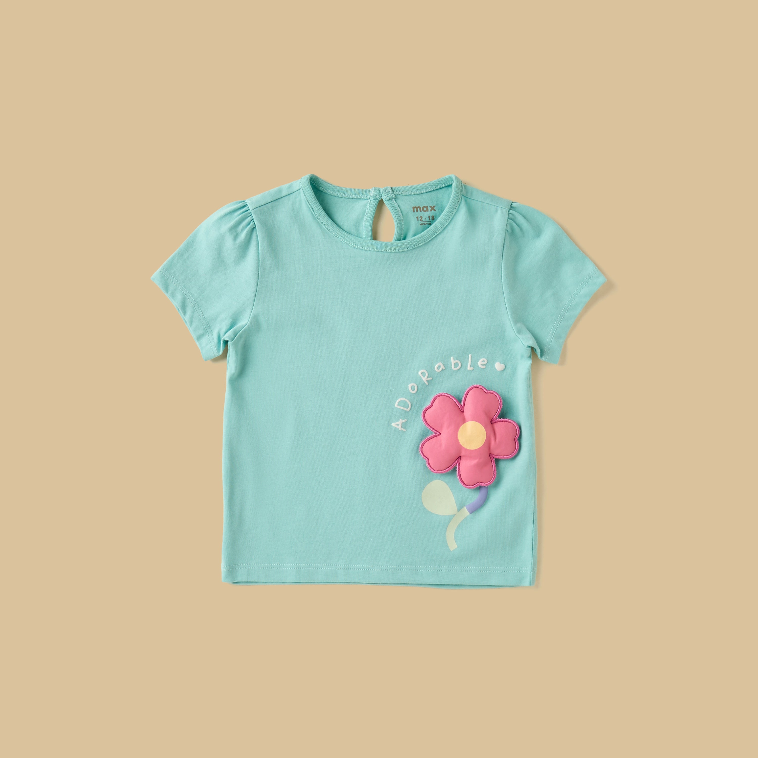 Pack of 3 - Floral Print Cotton T-shirt