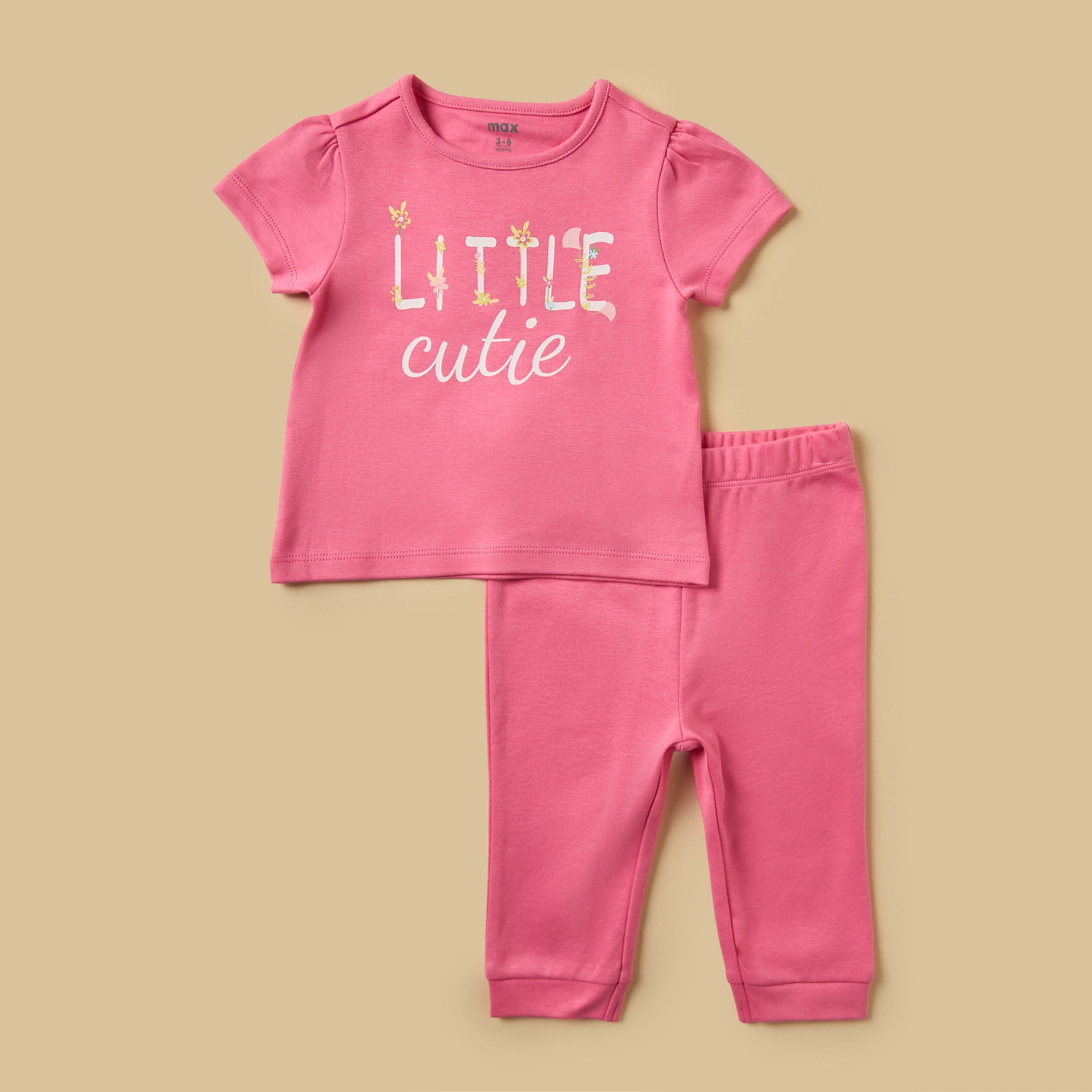 Pack of 2 - Floral Print Cotton Pyjama Set